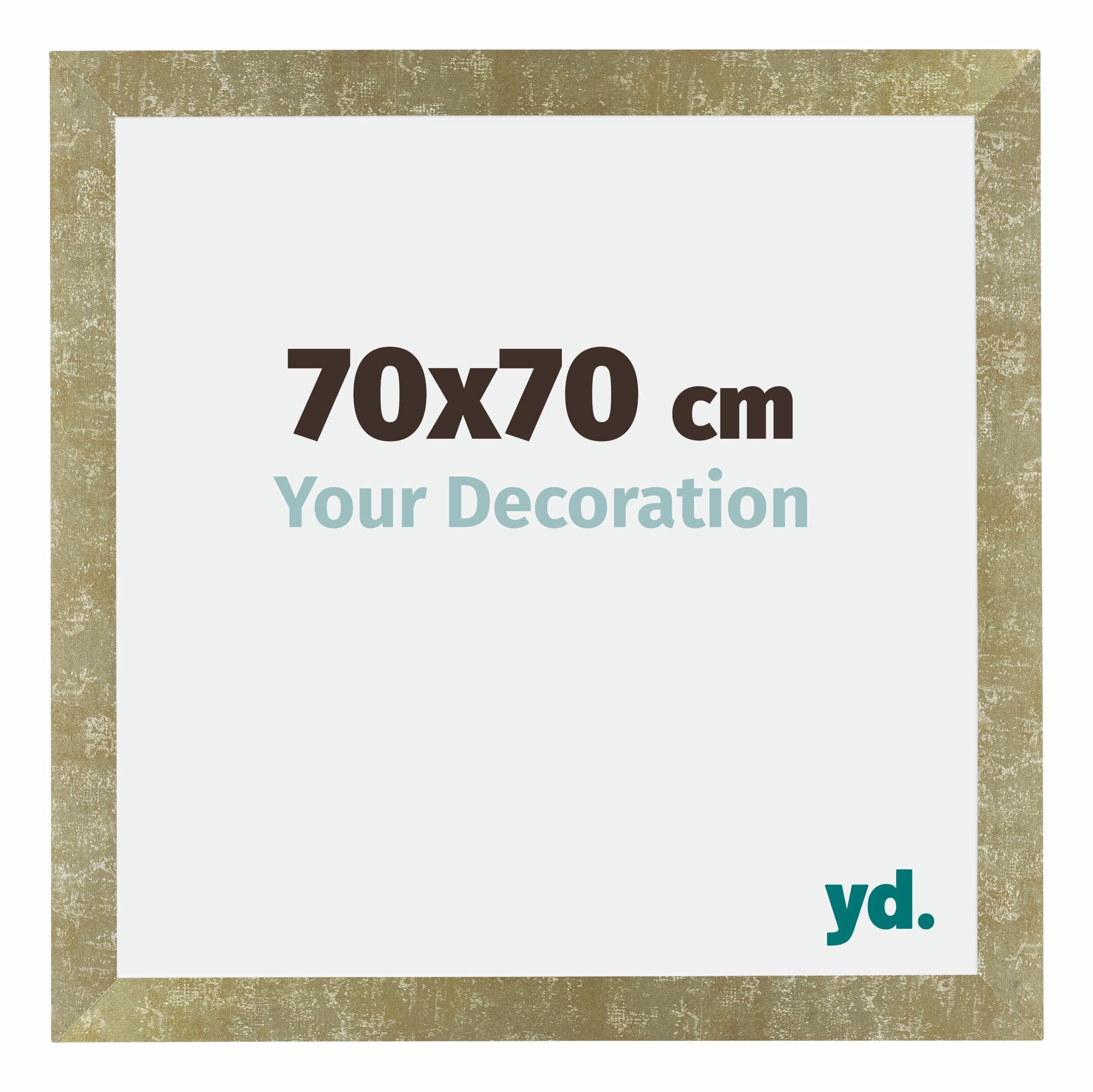 Your Decoration - Picture Frame 70x70 cm - Gold Antique - Decorative Wall Frame in MDF with Antireflection - Frame 70x70 - Mura — image 1