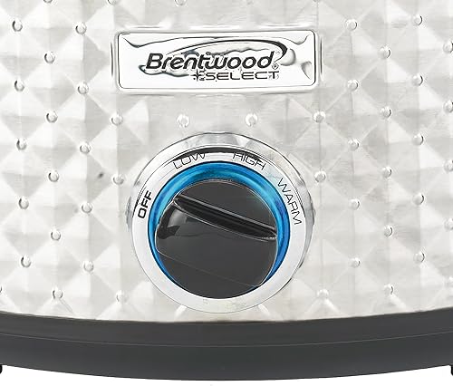 Miniatura 6 de Brentwood Select SC-157S - Olla de cocción lenta, 7 cuartos de galón, color plateado