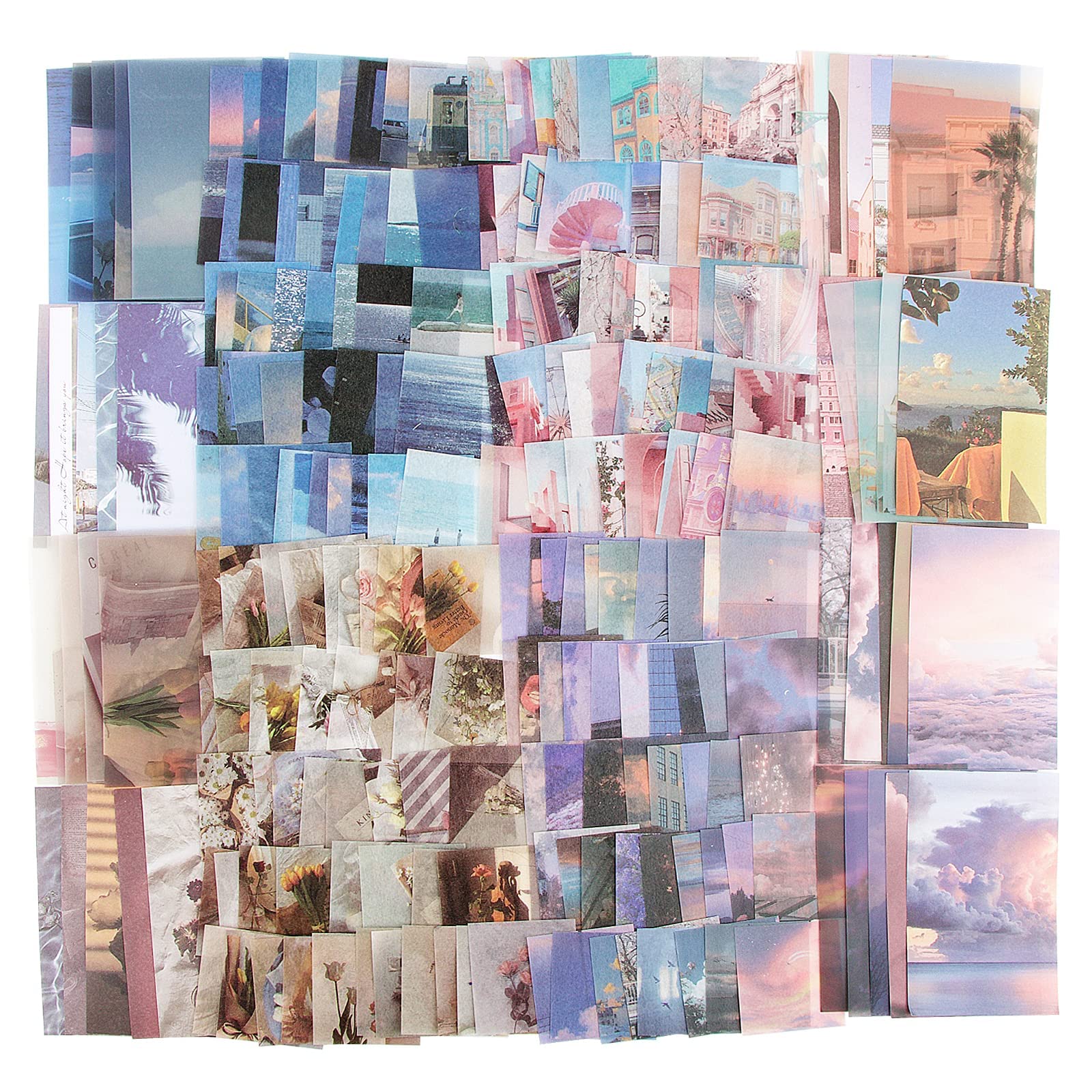 220Pcs Scrapbooking Stickers Retro for Journaling Vintage Washi Paper Stickers Bullet Journals Supplies Note Decoration Planner Sticker Self-Adhesive for Scrapbook Craft DIY (A)