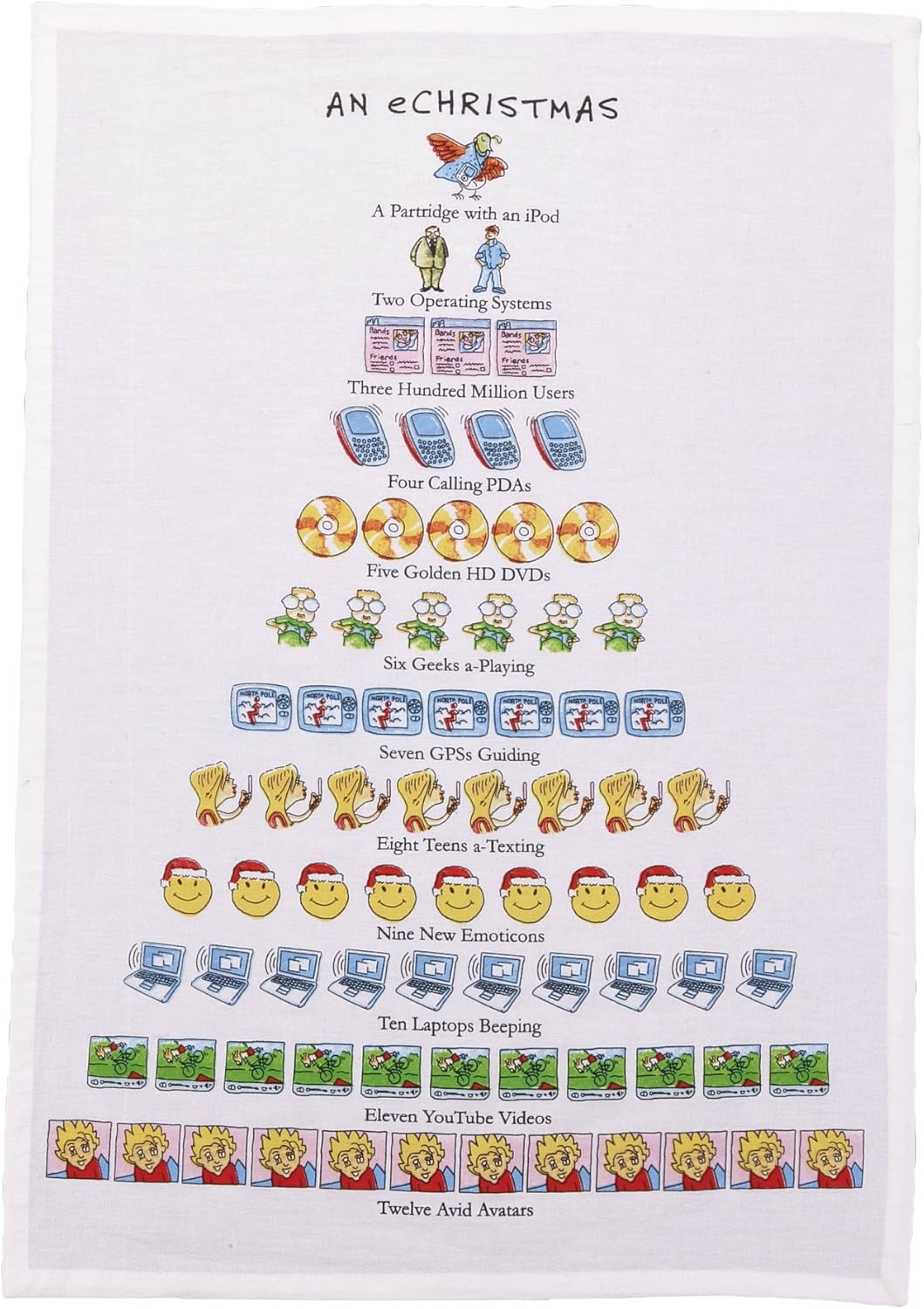 Mistletoe & Co. A Maryland Christmas 100% Cotton Kitchen Towel, 18" x 26"