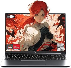 16 Inch Ryzen 7 H255 Gaming Laptop Up to 4.9 GHz, 8 Core 16 Threads, 16 GB RAM DDR5 4800 MHz, SSD 512 GB, 1920 x 1200 FHD Display Laptop, Backlit Keyboard Laptop, WiFi 6