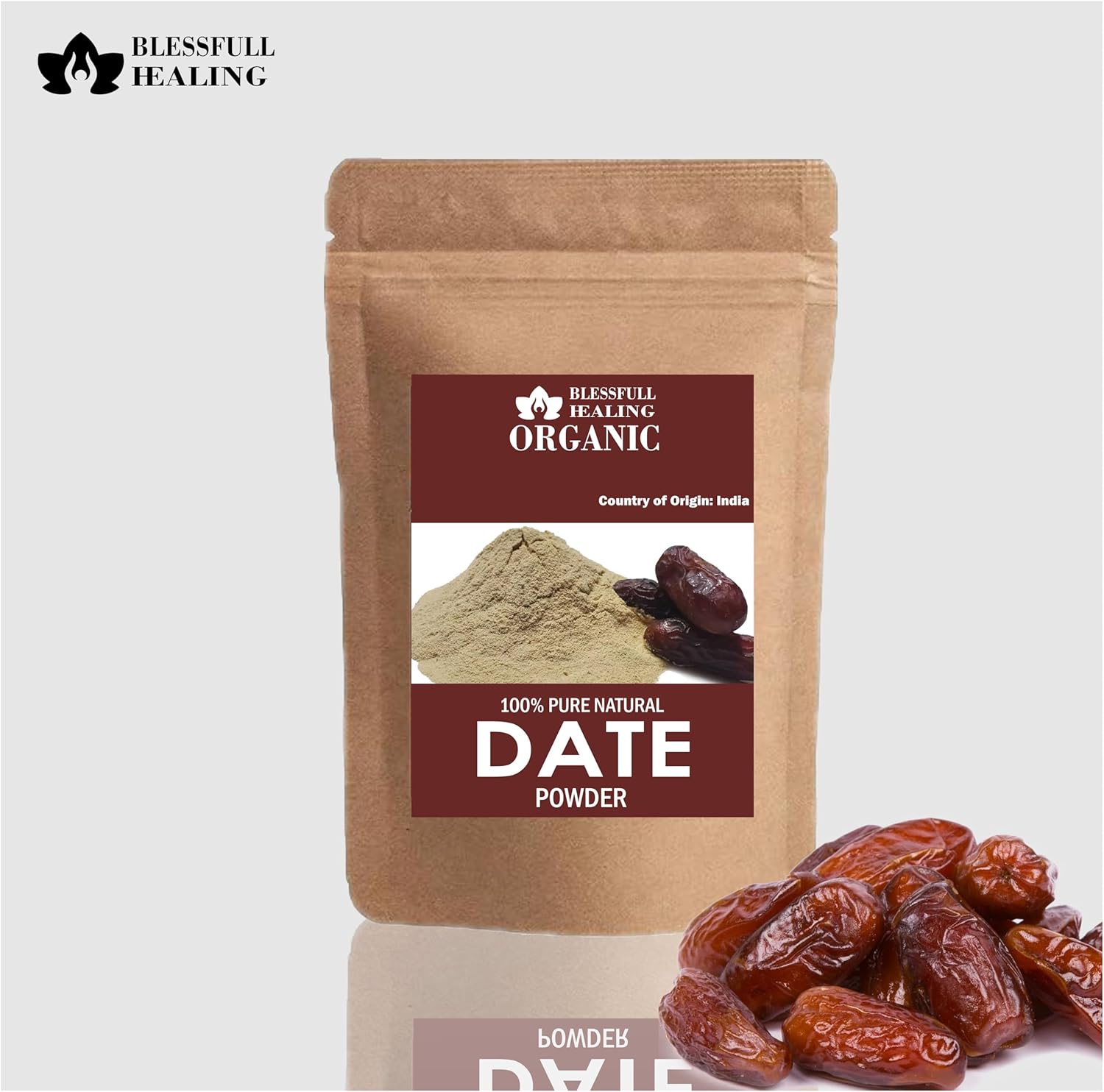 Blessfull Healing Organic 100% Pure Natural Date Powder | 300 Gram / 10.58 oz