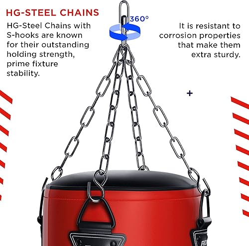 Miniatura 7 de RDX Saco de boxeo pesado 12 piezas rellenas de 5 pies y 4 pies juego de kickboxing para adultos cuero maya guantes de perforación soporte de pared