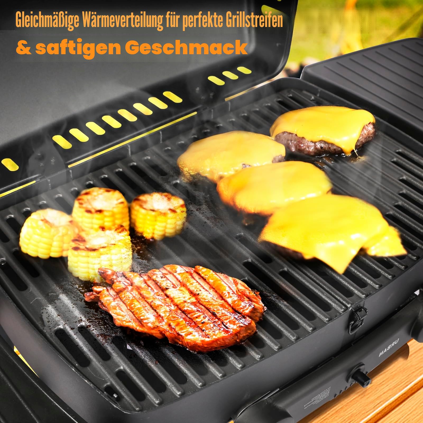 GFTIME 32 x 48cm Gusseisen Grillrost Set für Enders Urban, Urban Pro, Explorer, Explorer Pro Gasgrill (vor 2025), Massives Gussrost Zubehör, Nicht für Enders Urban II & Explorer II, 2 Stück