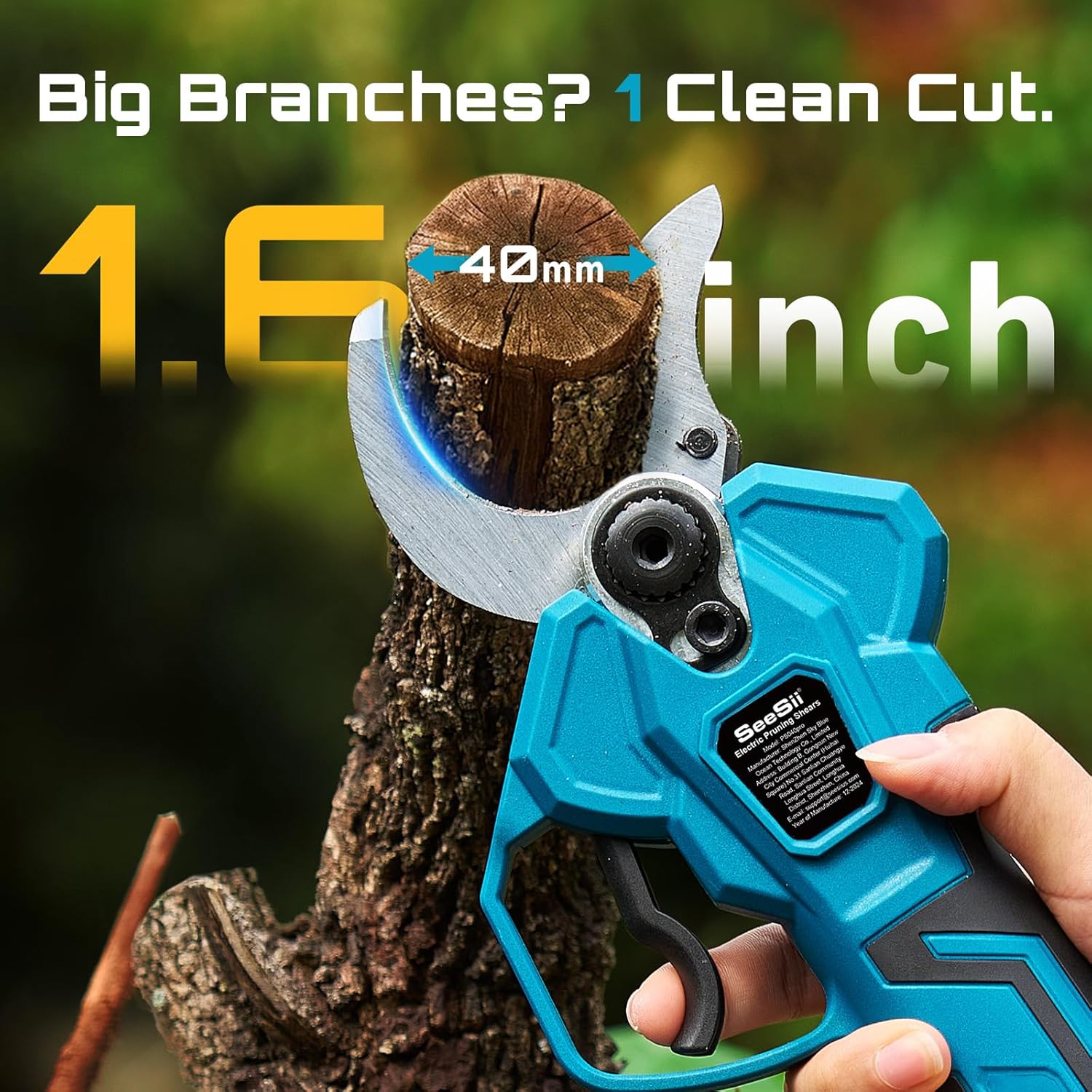 SEESII 2-in-1 Pole Pruning Shears with Battery Charger