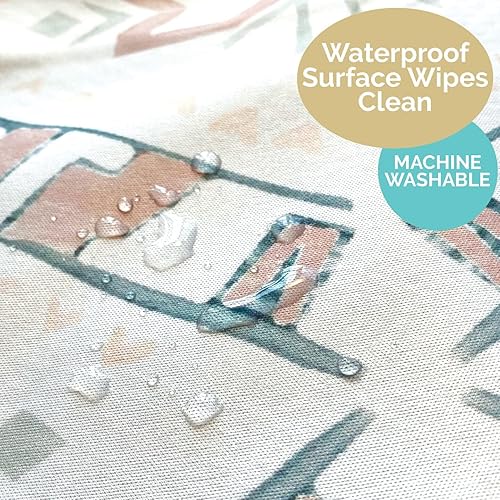 Miniatura 5 de JumpOff Jo - Tapete grande para salpicar debajo de la silla alta, asiento elevador, mesa, atrapa alimentos - Protege el suelo y la alfombra de