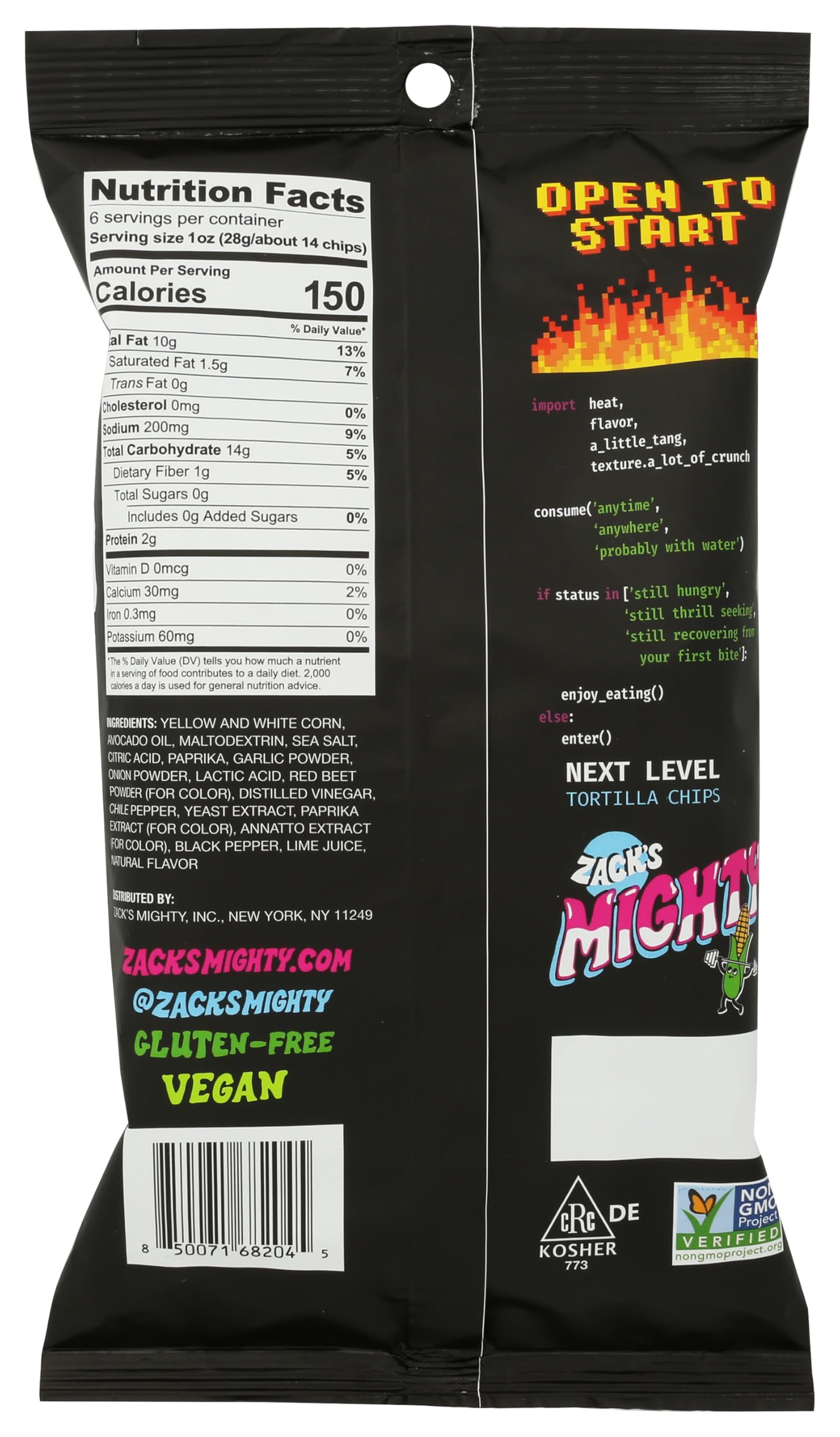 Zack's Mighty Chile Lime Rolled Tortilla Chips, 6 OZ | Grocery