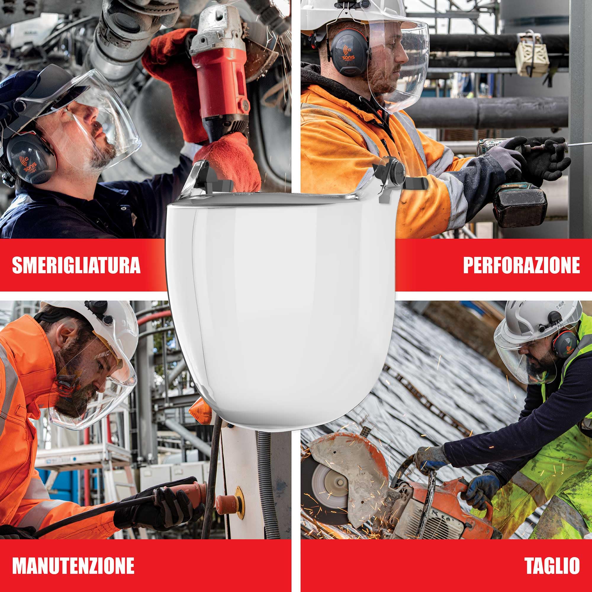 JSP EVOGuard C4 Schermo Facciale Antiappannamento con Mentoniera | Visiera antiappannamento e antigraffio con mentoniera per maggiore copertura. EN 166 & EN 170.