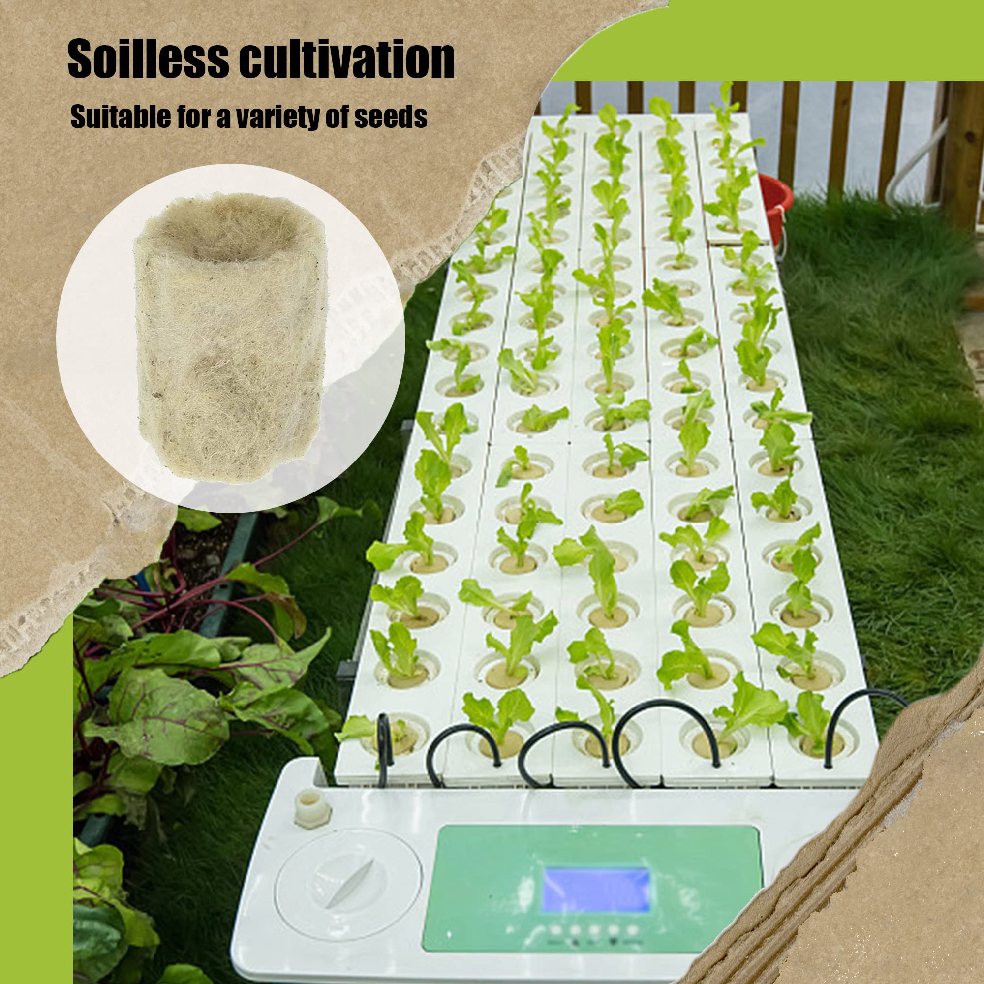 Cubi Di Lana Di Roccia Per Giardinaggio - 56 Pezzi, 4x4x4 Cm - Ideali Per Talee E Coltivazione Idroponica - Foto 3