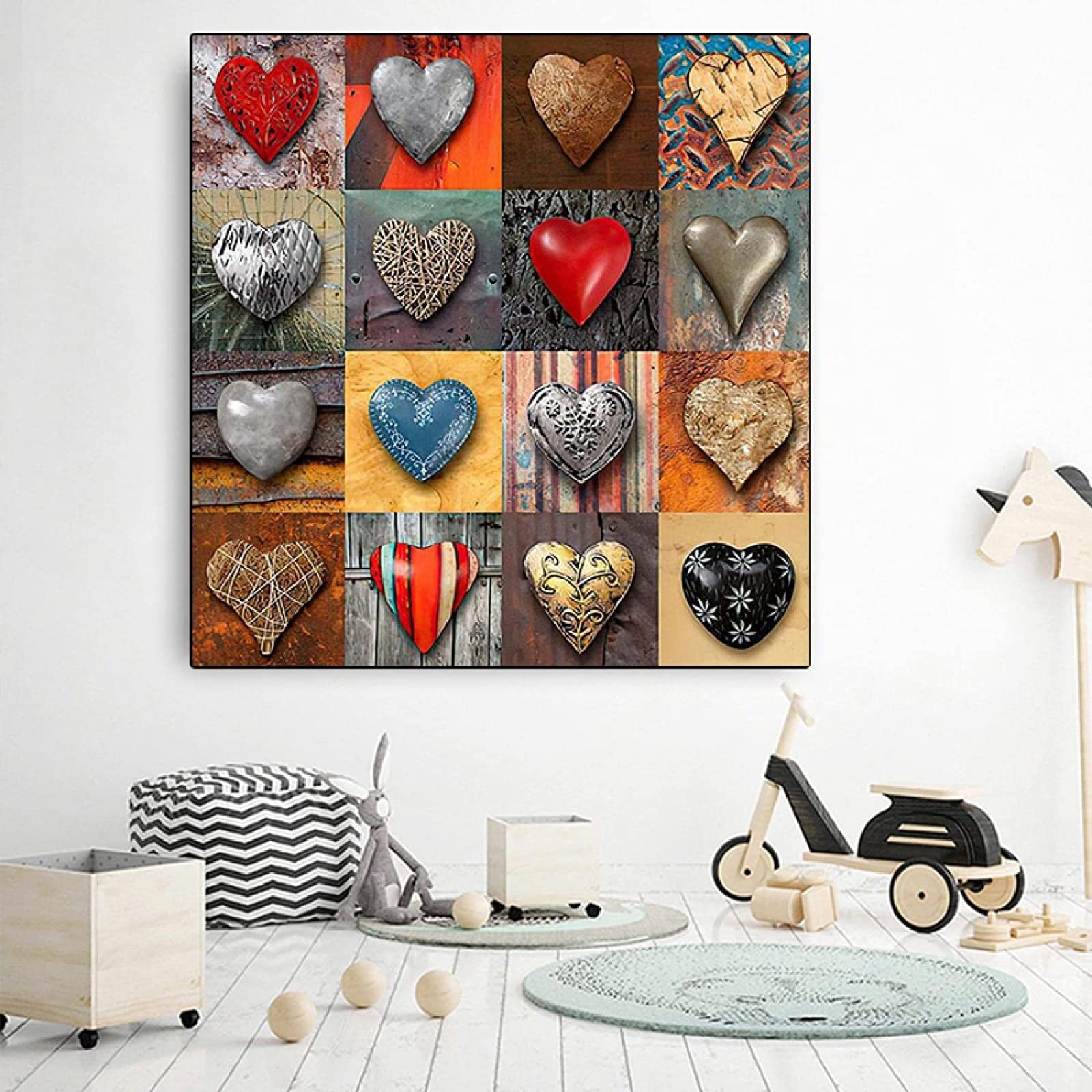 キャンバス プリントアート ハート 絵画 額付 インテリア キャンバス プリントアート ハート 絵画 額付 インテリア キャンバス