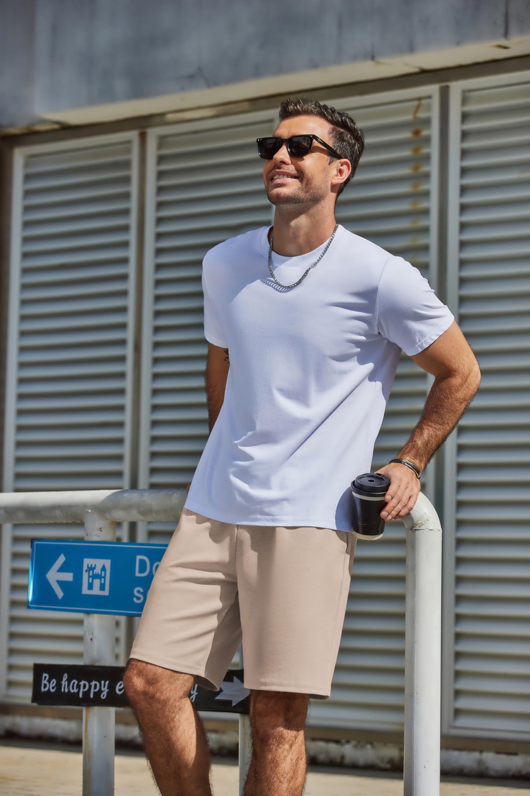 COOFANDY Short Homme Pantalons de Sport Taille Elastique Bermuda Jogging Homme Cuissard Running Short Trail