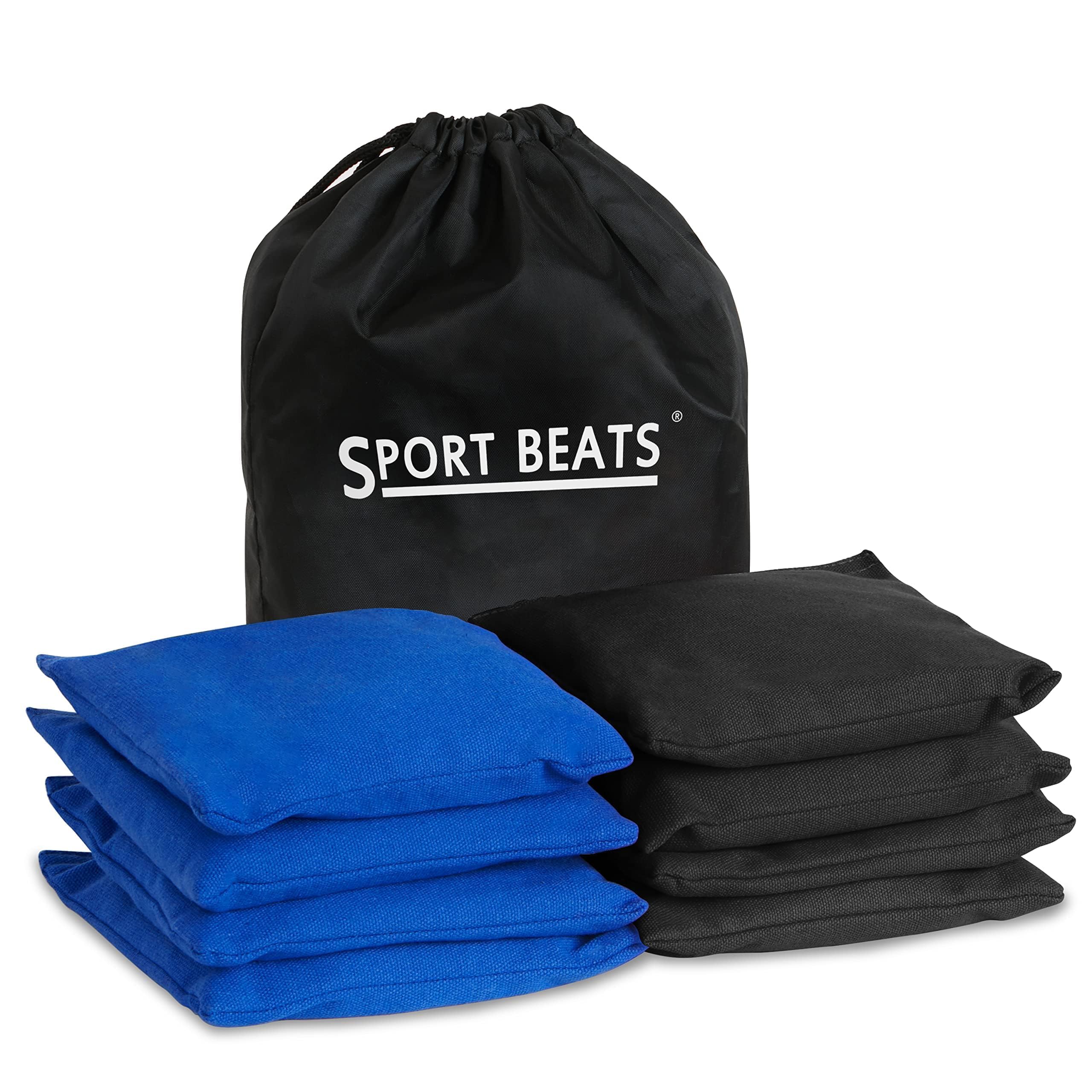 SPORT BEATS Cornhole Bags Set of 8 - Regulation 6"x6" 14-16 oz
