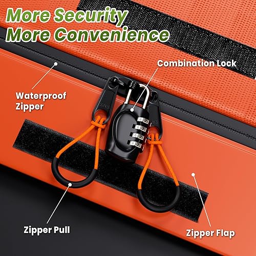 Miniatura 5 de Bolsa de carga para techo de automóvil de 21 pies cúbicos, bolsa de equipaje suave para todos los vehículos con o sin bastidores - con cremallera