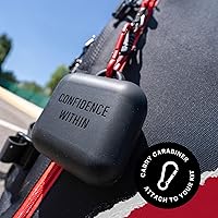 Vista 2 de SAFEJAWZ Funda de protección bucal prémium con clip de mosquetón, diseño de silicona duradera y flexible para mantener el protector bucal