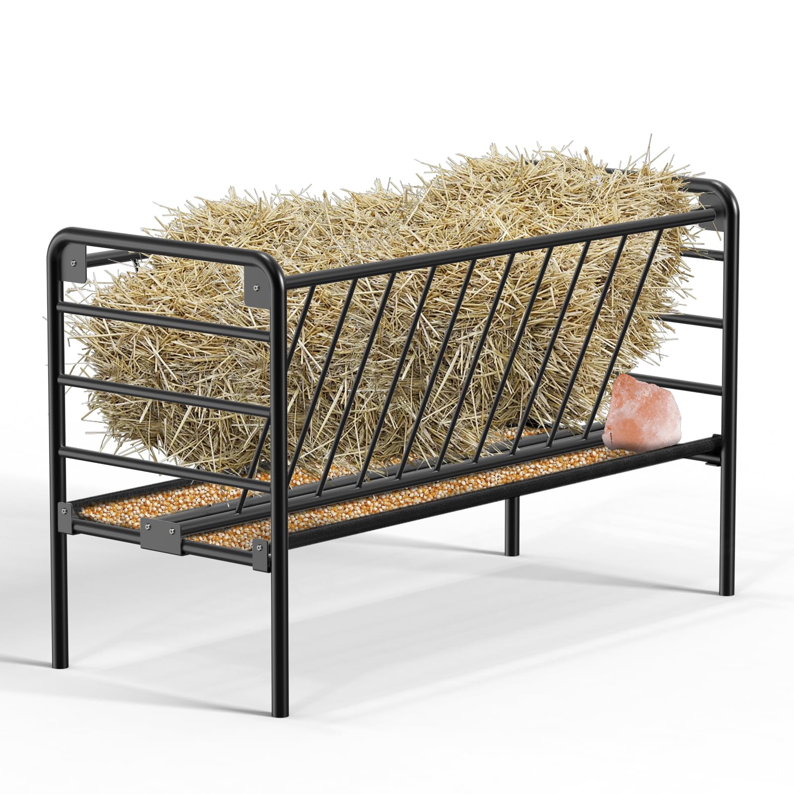 BUYYAH Horse Hay Feeder, 60 Gallon Pasture Feeder