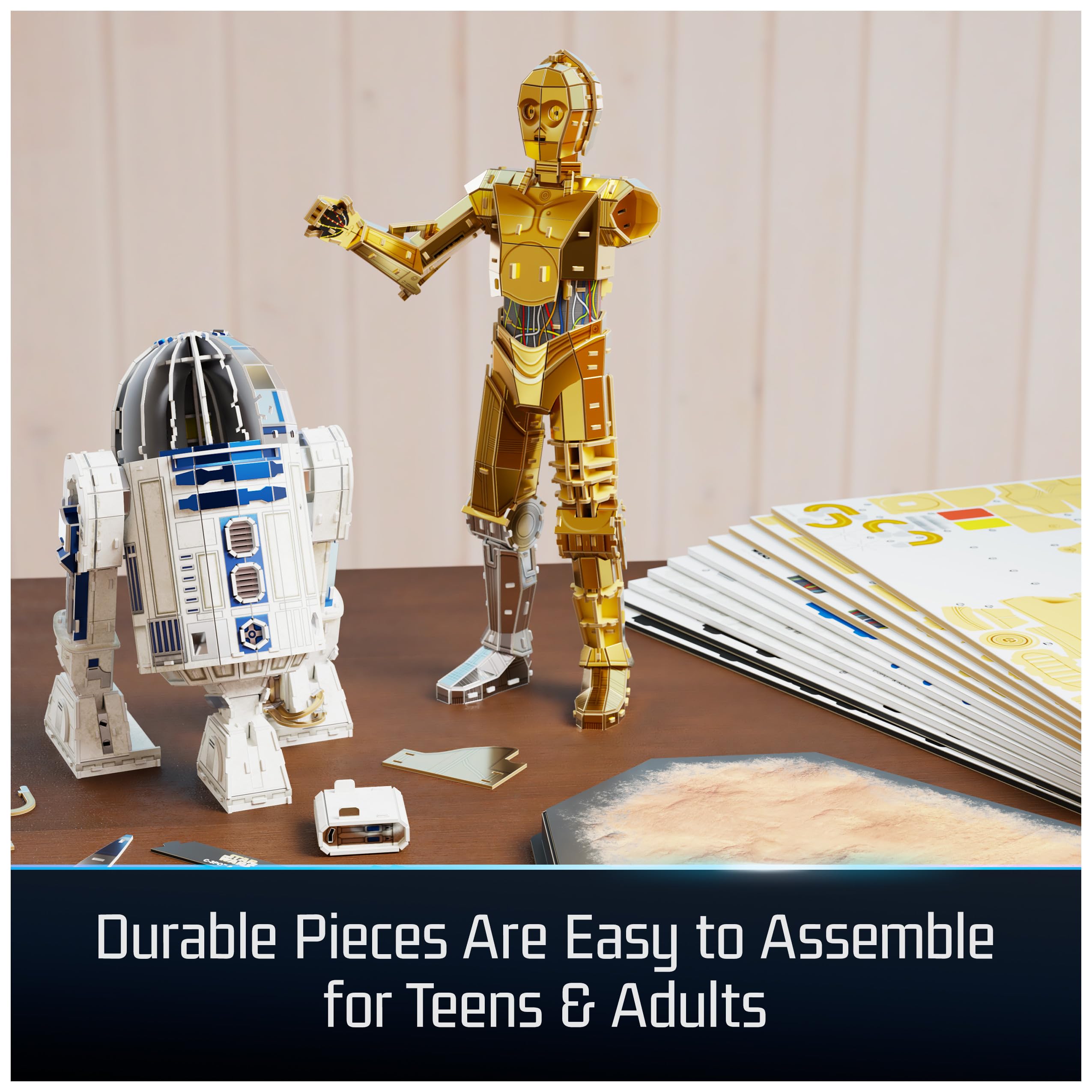 Amazon.com: 4D Build, Star Wars C-3PO & R2-D2 3D Model Kit with