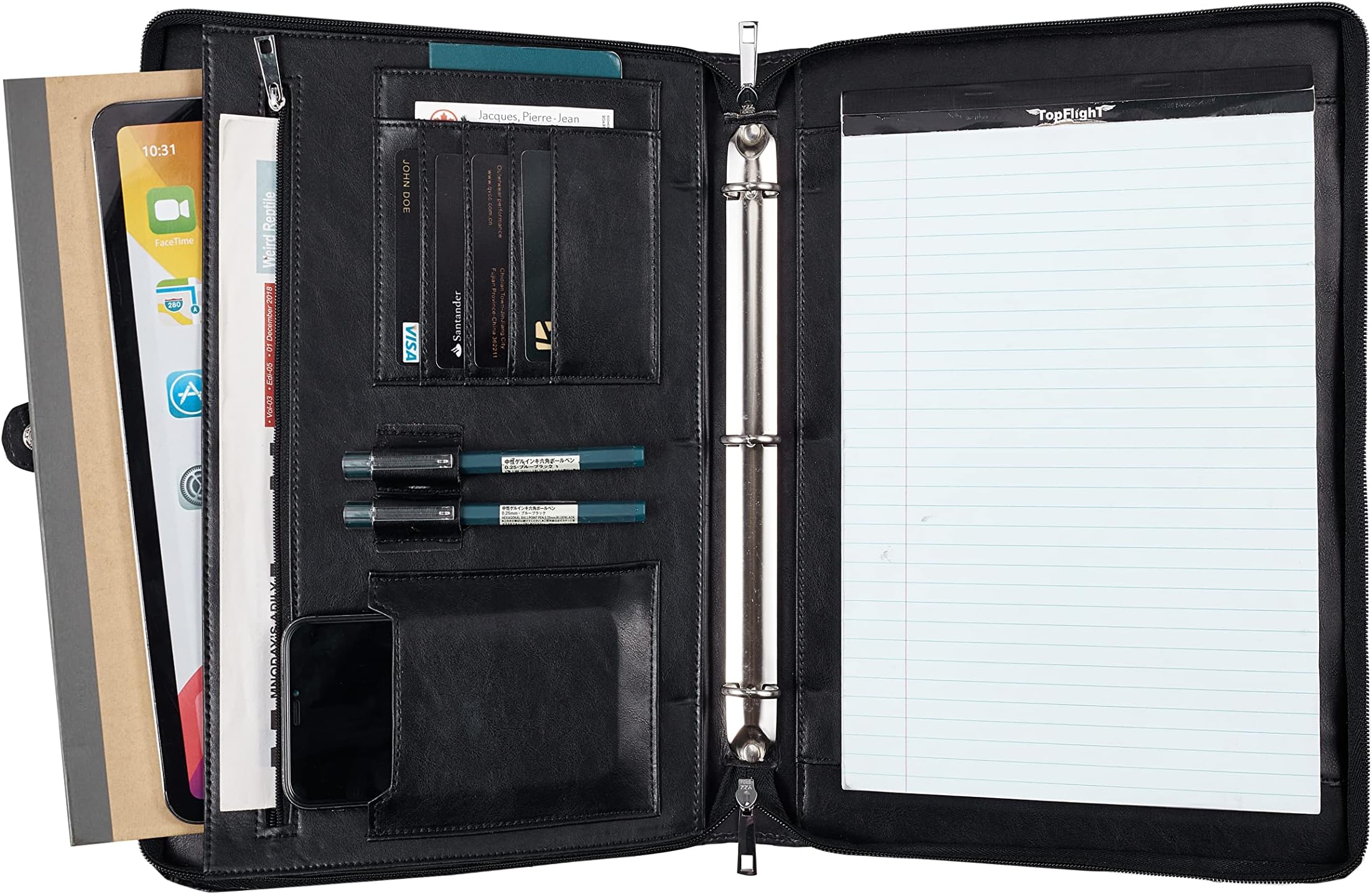 Amazon com Vegan Leather Portfolio - 81QAL0dyauL. AC 