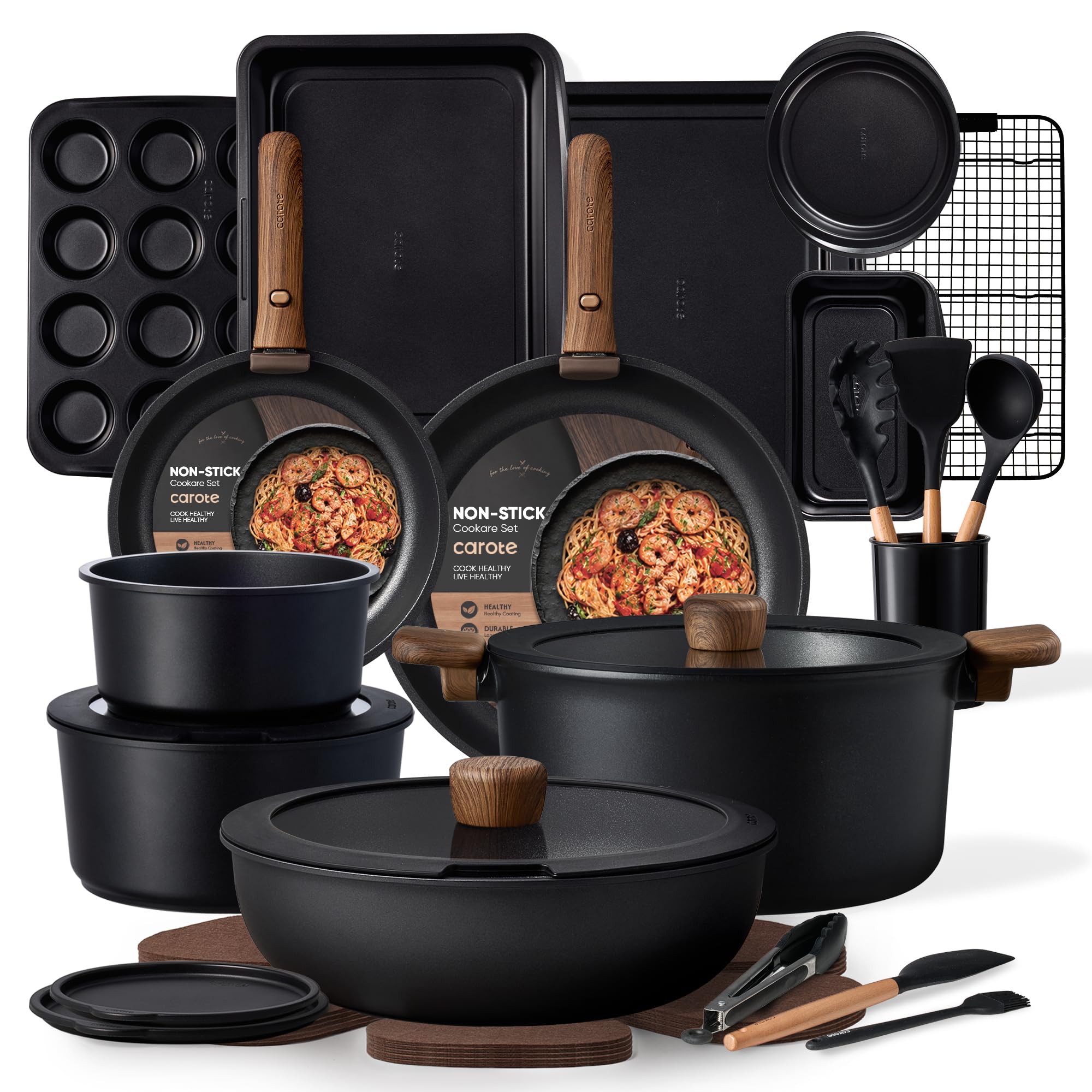 Photo 1 of CAROTE 31-Piece Cookware Set