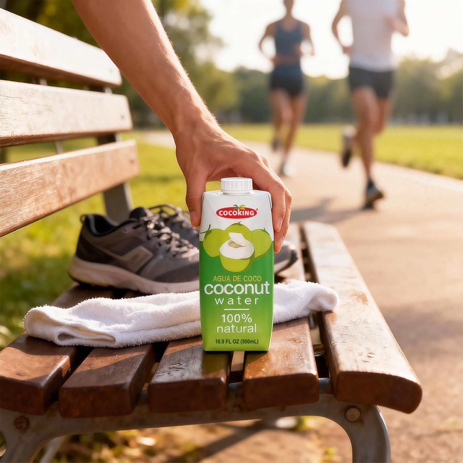 CocoKing Thai Coconut Water – Pure Nam Hom Coconuts – Natural Electrolyte Drink – No Added Sugar, Not from Concentrate, 16.9 Fl Oz (Pack of 12)