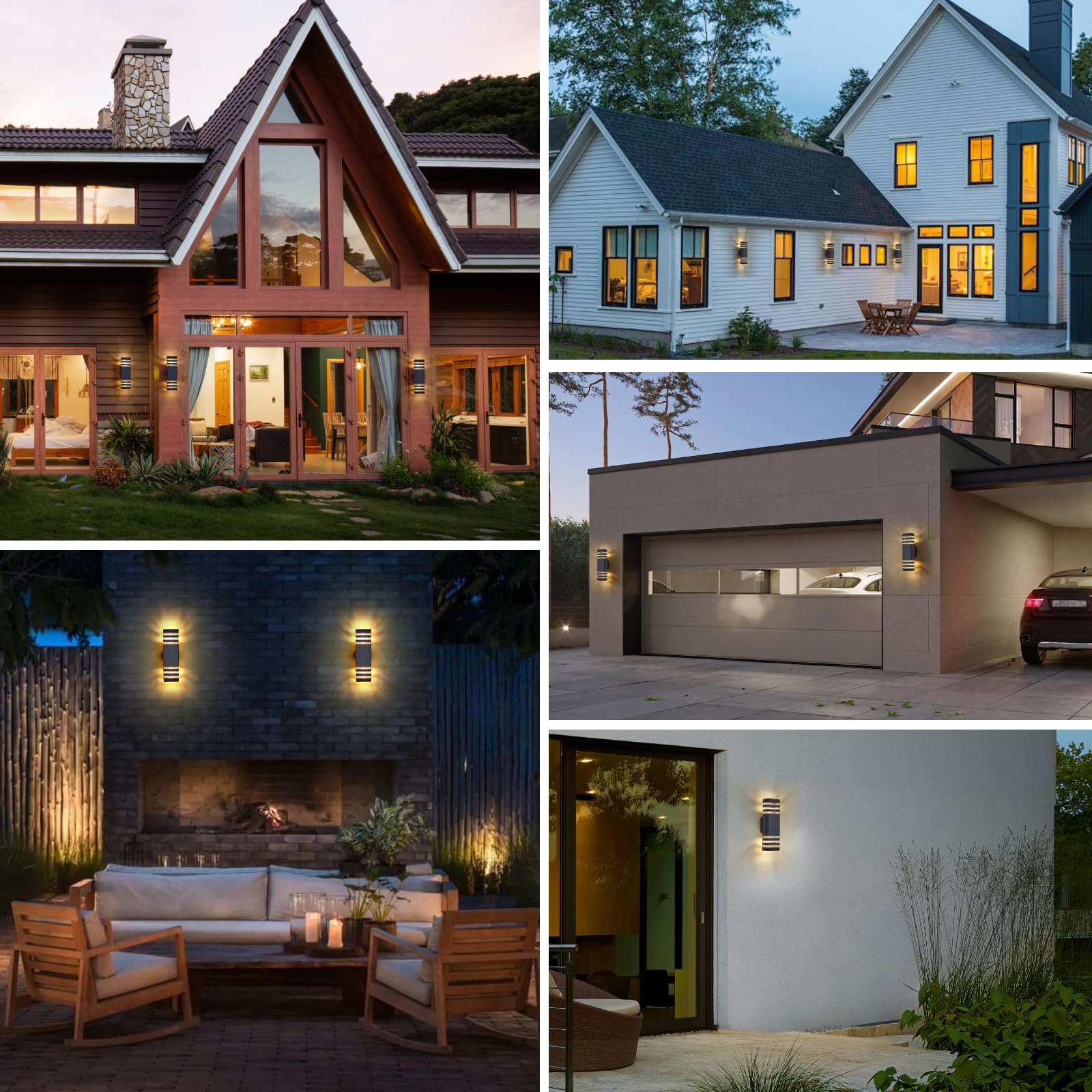 LED Aussenlampe Wand Außenleuchte Außenlampe Anthrazit, IP65 Up Down Wandleuchte aussen Wandlampe außen, GU10 3000K Aussenleuchte Ausenbeleutung Aussenbeleuchtung Hauswand Terrasse Haustür