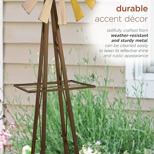 Miniatura 12 de Alpine KIY184 - Soporte de metal para molino de viento, multicolor