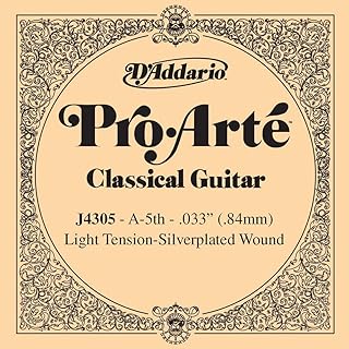 D'Addario Pro-Arte Nylon Light Tension Single Fifth String for Classical Guitar
