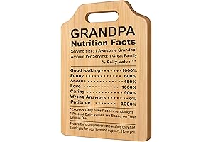 Gift for Grandpa from Grandson Granddaughter - Engraved Cutting Board