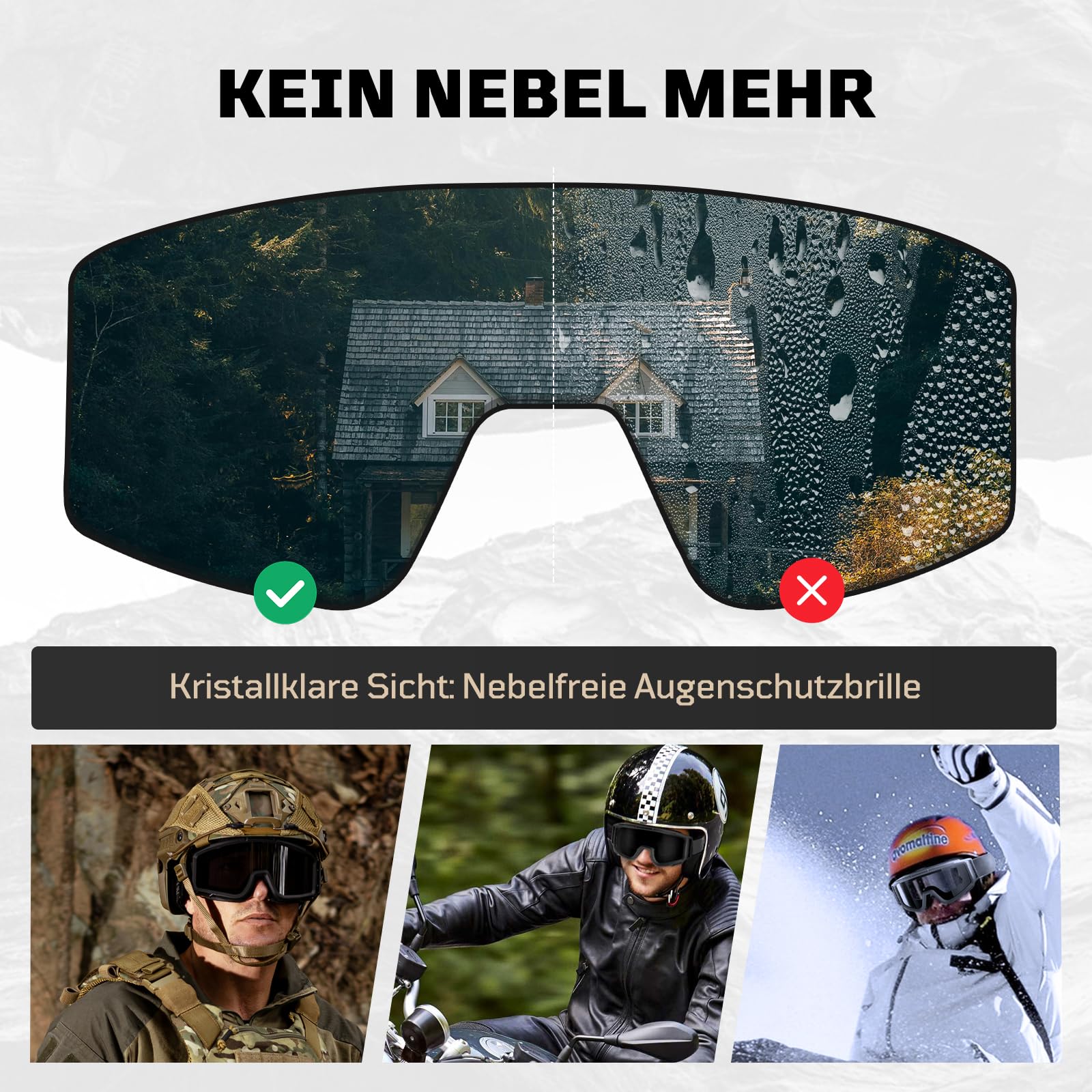 1TG Tactical Airsoft Brille, Taktische Schutzbrille mit 3 Wechselobjektive, Jagdbrille mit CE EN166, Airsoft Gläser für Paintball, Jagd, CS, Radfahren, Outdoor