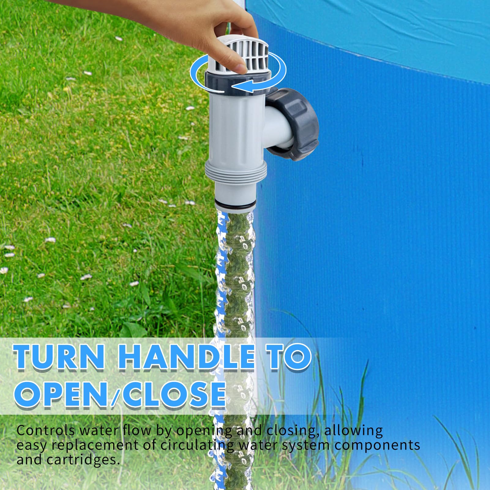 Pool Plunger Ventil Schlauchverbinder, Pool Kolbenventil Pool Ersatzteile,Pool Zubehör für Intex Filterpumpe 28635EG 28633EG,Absperrventil für oberirdische Schwimmbecken und Poolfilterpumpe (2 Stück)