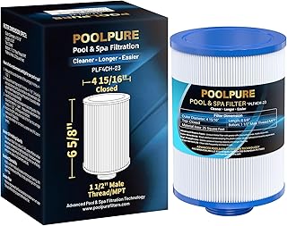 POOLPURE Replacement Spa Filter for PFF25TC-P4, Unicel 4CH-23, Filbur FC-2400, Excel Filters XLS-442, Freeflow Lagas FF-100 CLX Claro, SD-01215, SD-00206, Aladdin 12536, AK-90032 Hot Tub Filter