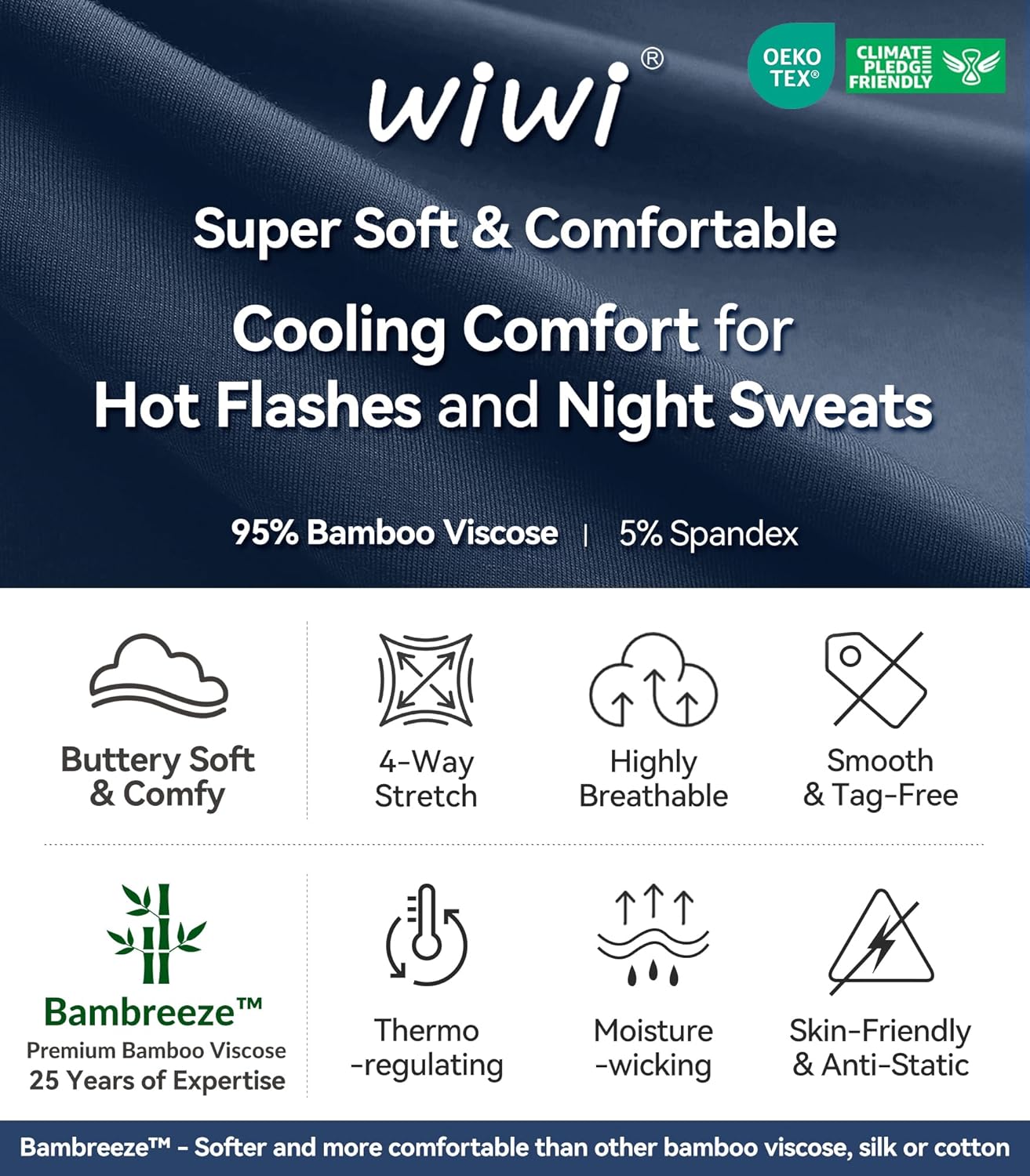 WiWi Women's Yoga Pants Viscose from Bamboo Stretchy Joggers Pant Comfy Lounge Bottoms Pajama S-XXL - Image 6