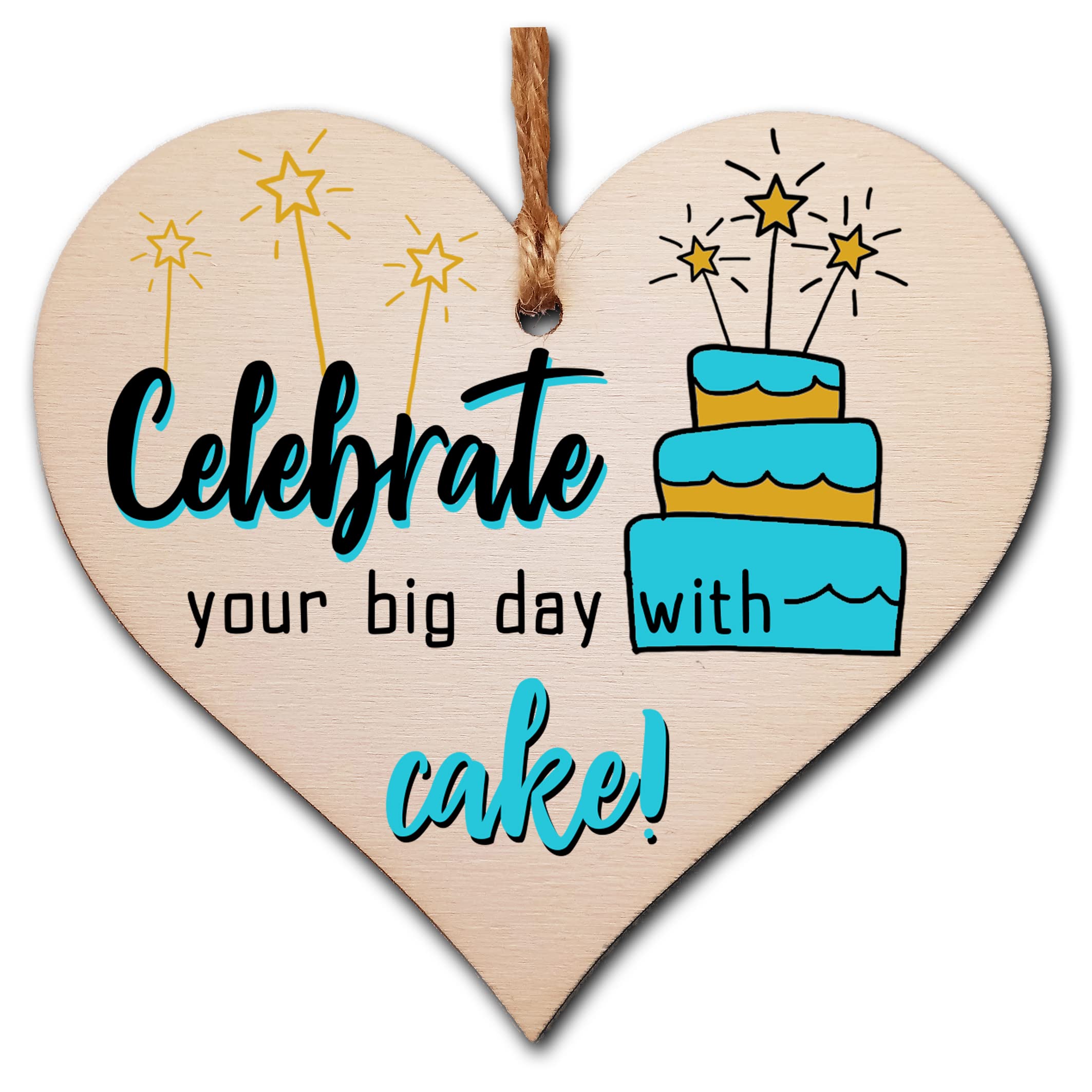 Gift In Can Handmade Wooden Hanging Heart Plaque Gift For Someone Special Happy Birthday Keepsake