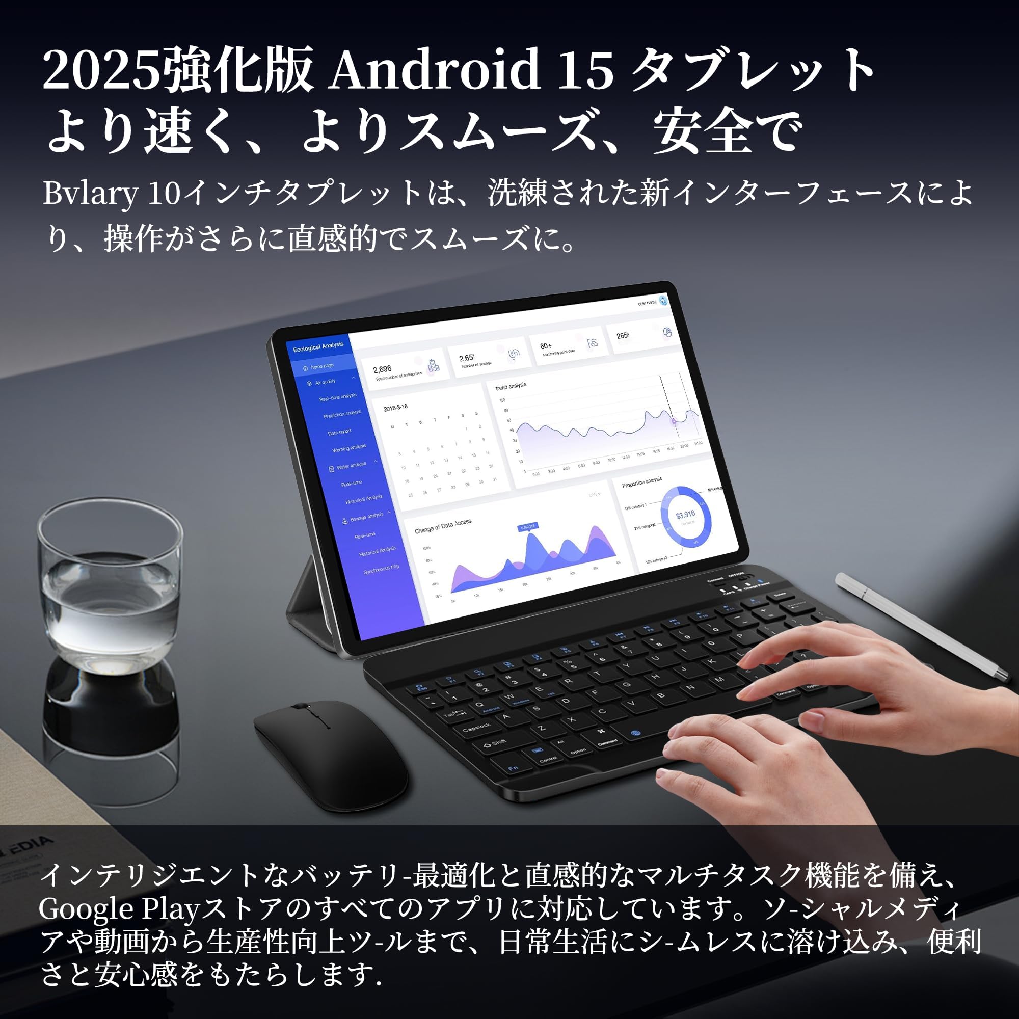 Amazon.co.jp: 【三年保証 Android 15 タブレット 】Bvlary