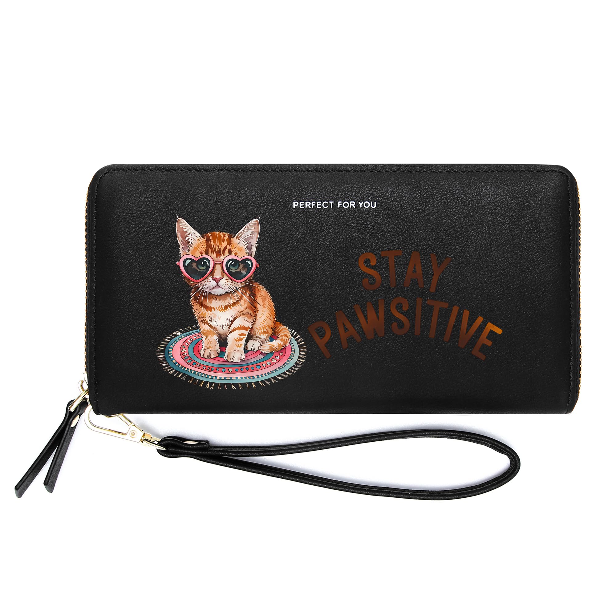 InsWork Customized Cat Women's Wallet,Birthday Gift,Holiday Gift for Son Daughter from Parent Grandparent,Valentine's Day Gift for Wife,Lover from Husband Spouse 1302e
