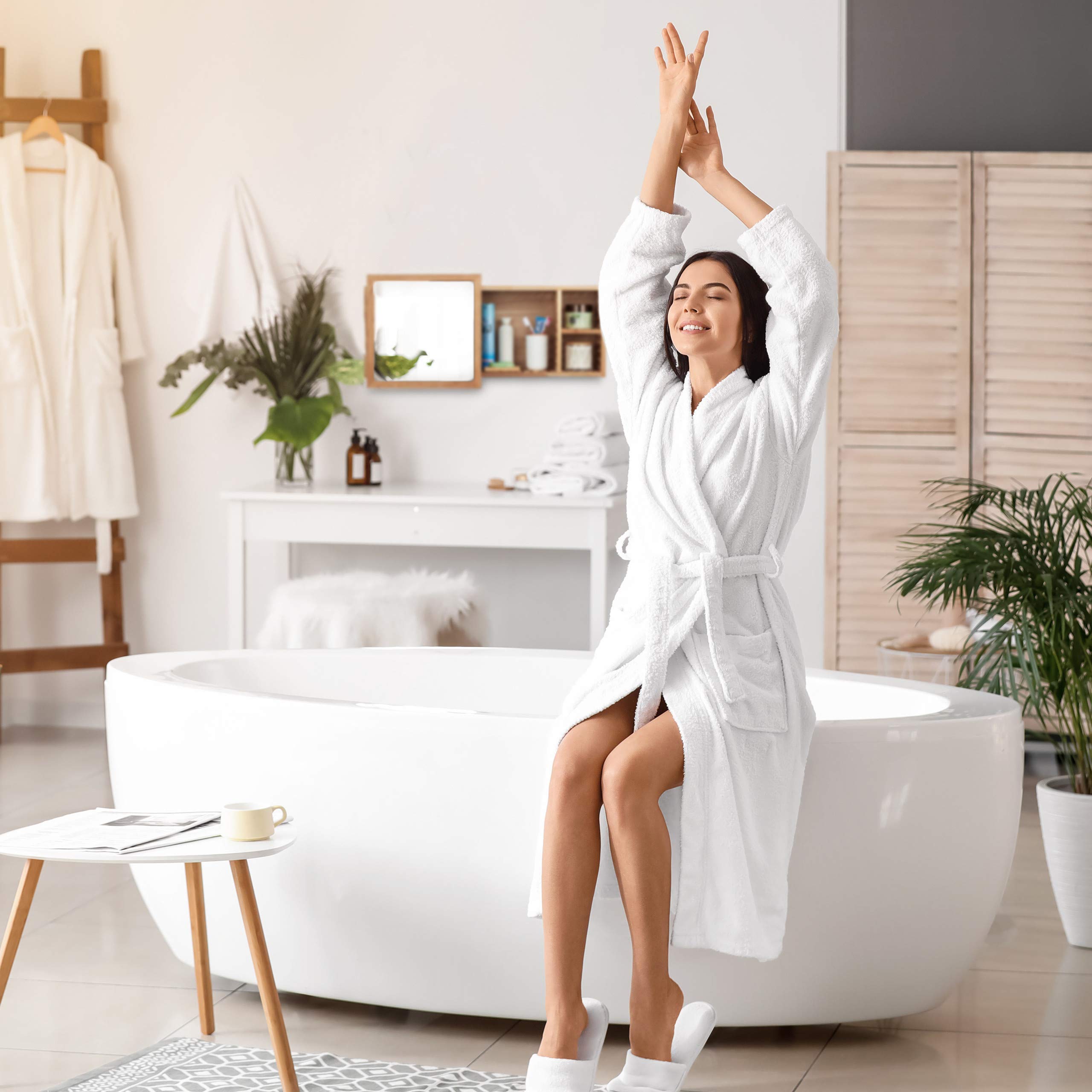 Relaxdays Etagère murale avec miroir coulissant salle de bain armoire bois de noyer huilé side board 80 cm de largeur, nature, 17x80x30 cm
