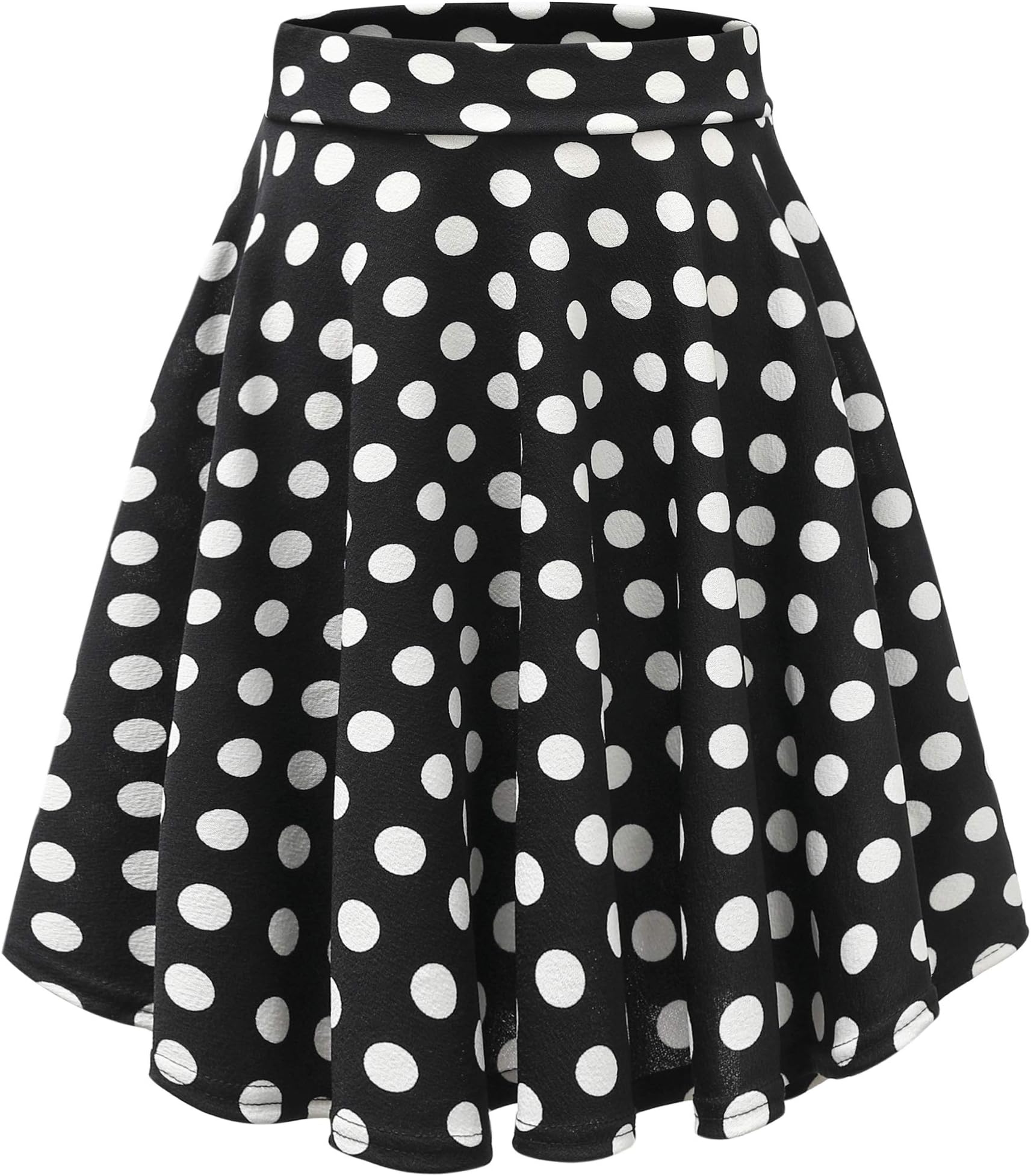 Urban CoCoWomen's Basic Versatile Stretchy Flared Casual Mini Skater Skirt