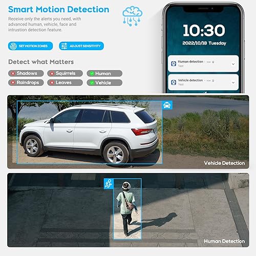 Miniatura 5 de VIKYLIN Cámara IP PTZ PoE para exteriores de 8 MP con audio, compatible con Hikvision 4K de seguridad, cúpula de velocidad, inclinación 4X zoom