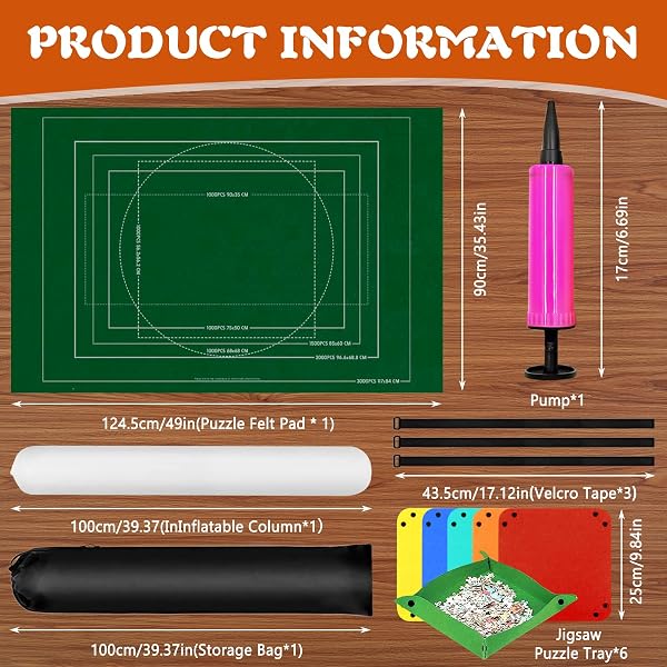 Tapis de puzzle enroulé pour 1000, 1500, 2000 et 3000 pièces, tapis de puzzle, accessoire de rangement Puzzlis - 2