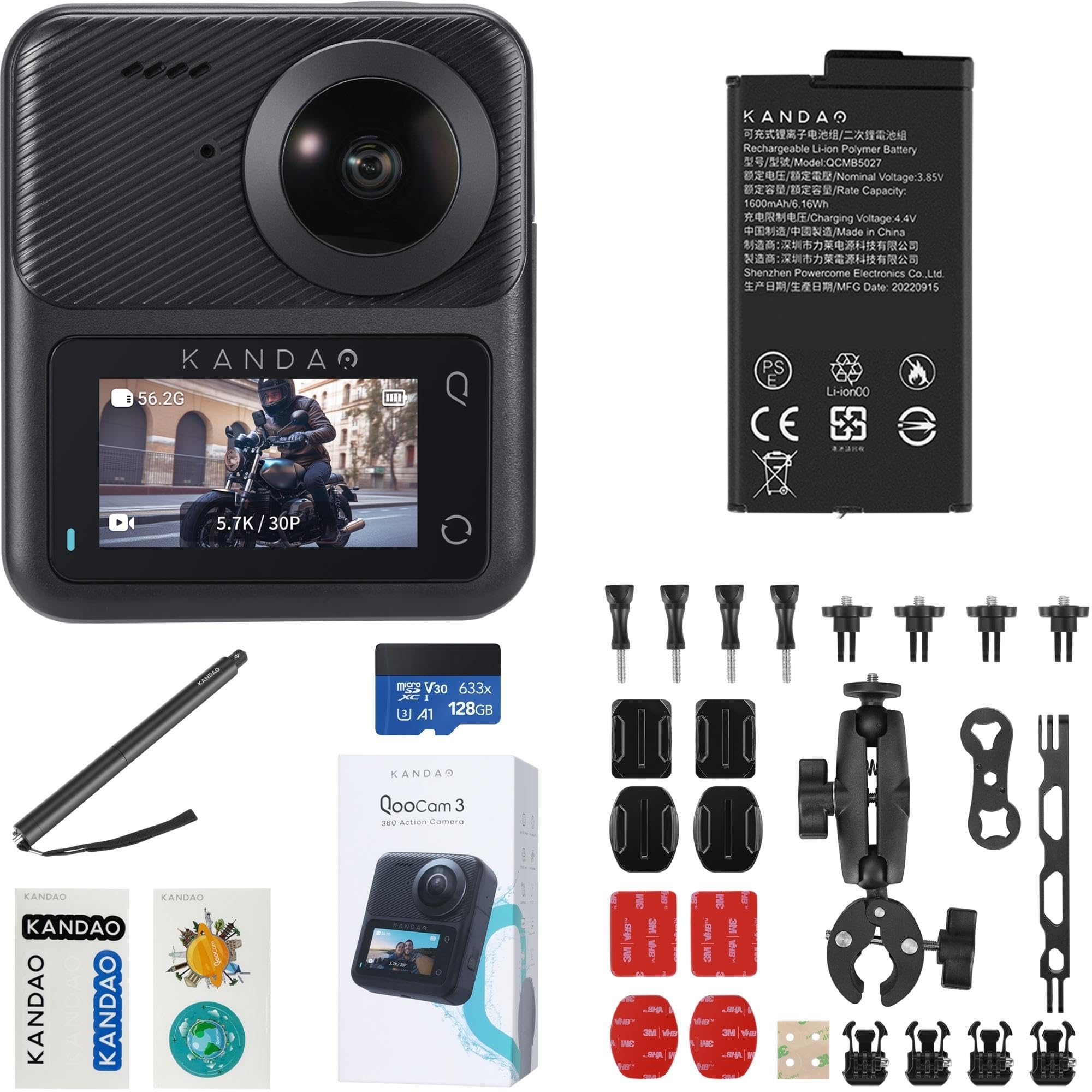 Amazon.com : KanDao QooCam 3 Action Camera with Dual 1/1.55