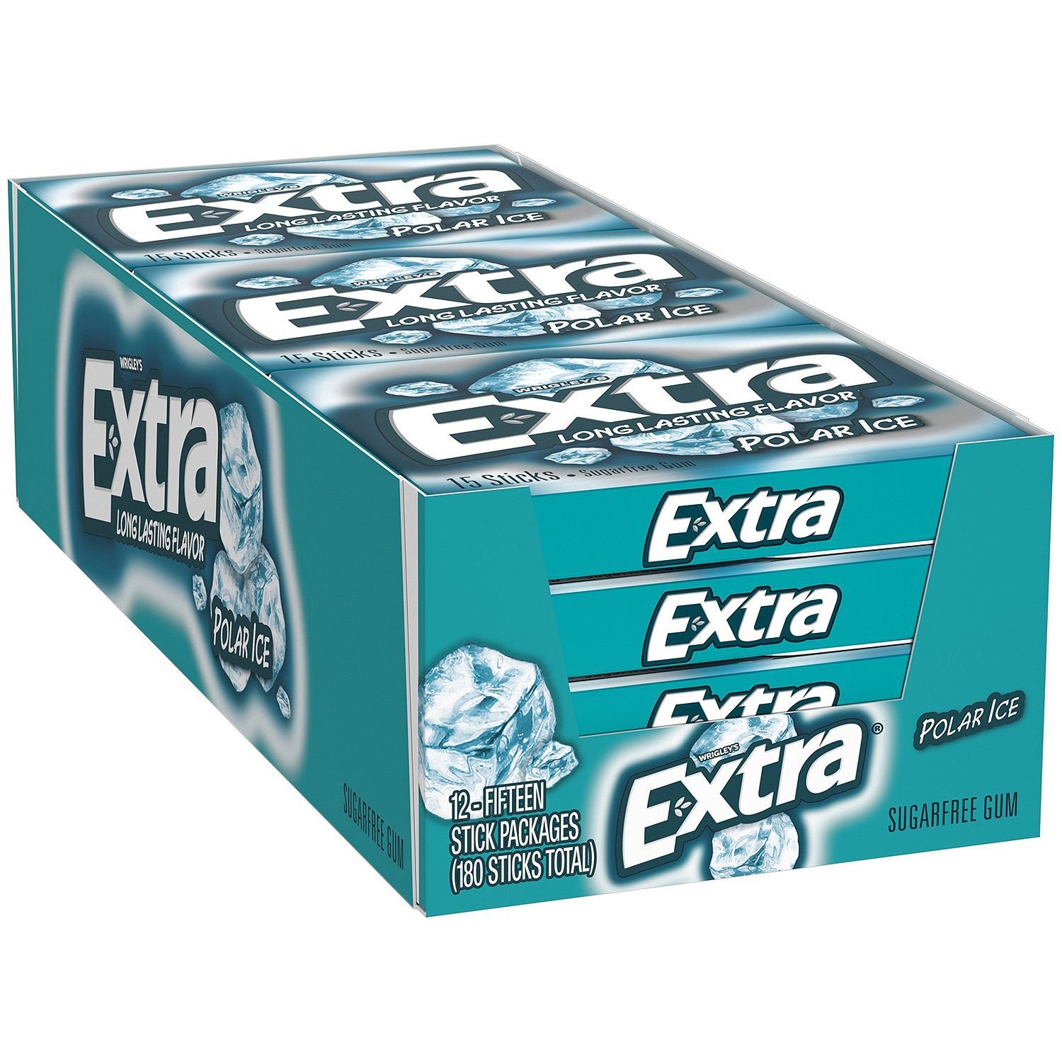 Polar Ice Sugar-Free Gum (15 Count 12 Pack)