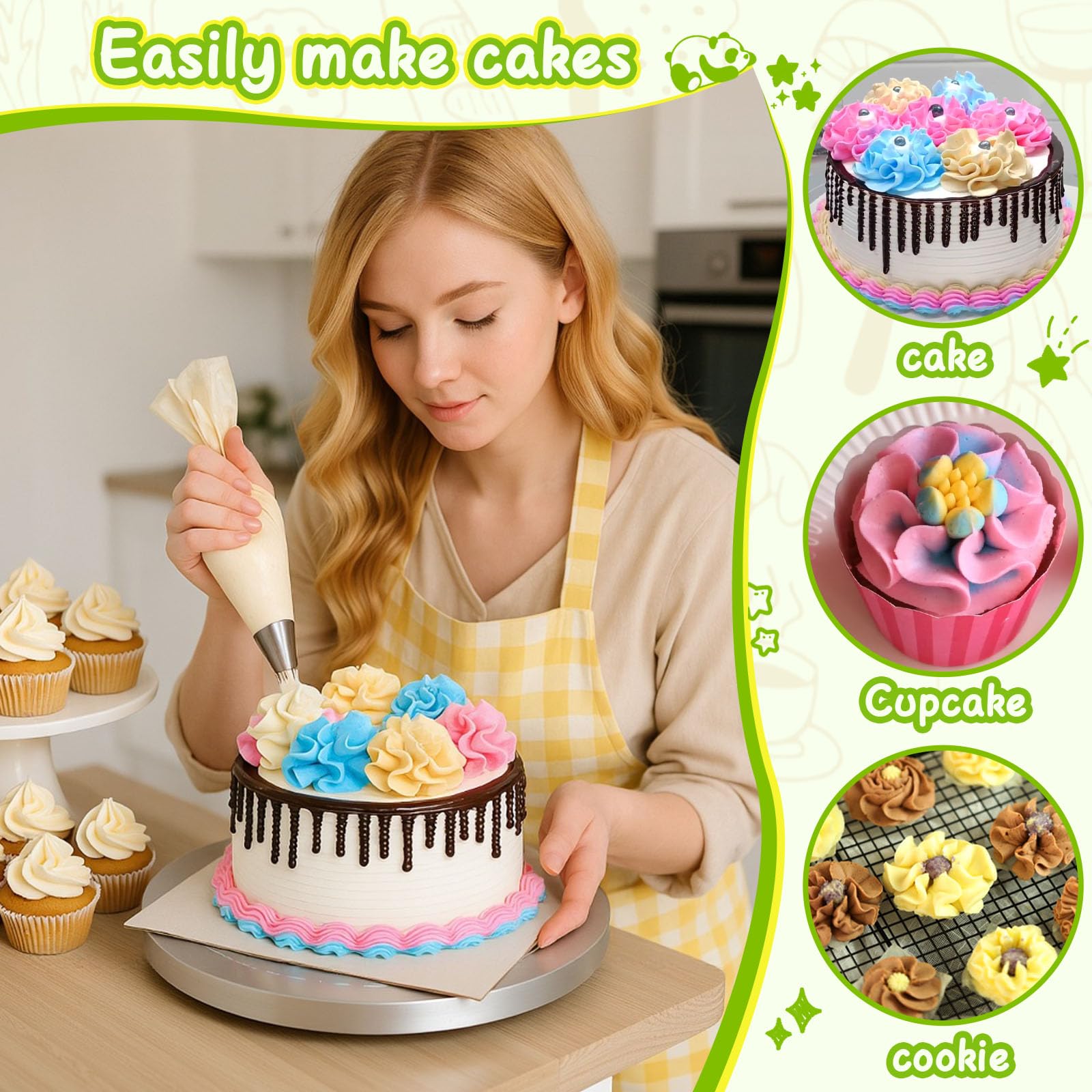 Molde de encaje para pastelería, herramienta de decoración de pasteles de acero inoxidable, crema de mantequilla, crema de mantequilla, pastel de bricolaje, herramientas de pastelería (3 2