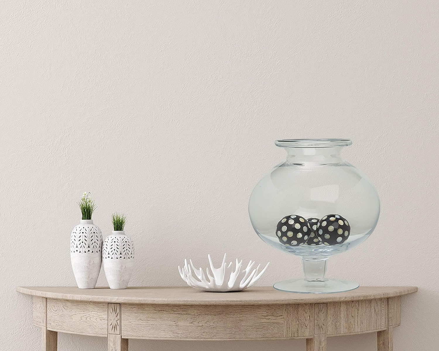 Beautiful Handmade Mother-of-Pearl Polka Dot Black Decorative Balls for Bowls – Small Decorative Balls Set of 3”(3 pcs), Accent Decor Ideal Decorations for Trays & Vases : Home & Kitchen