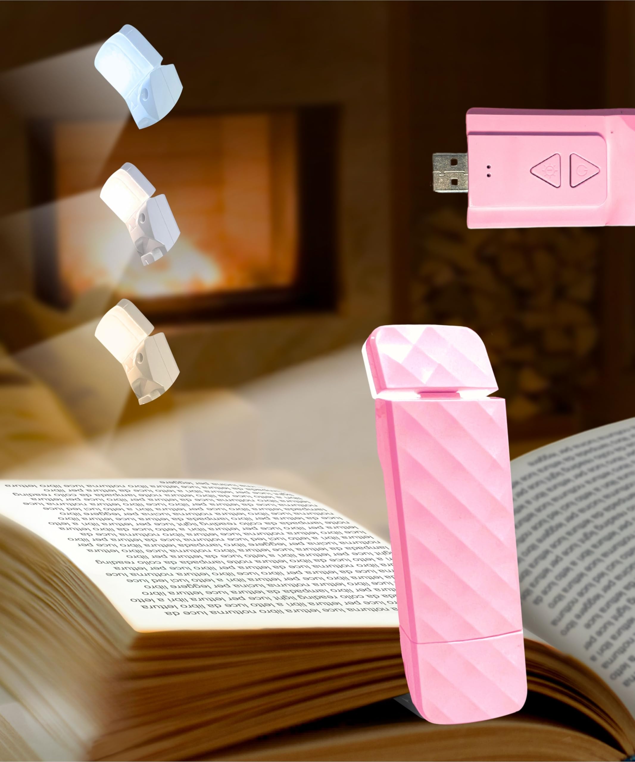 Lampada Da Lettura Ricaricabile USB - 5 Livelli Luminosità, Timer 30min - Con Clip Per Libri - Foto 4