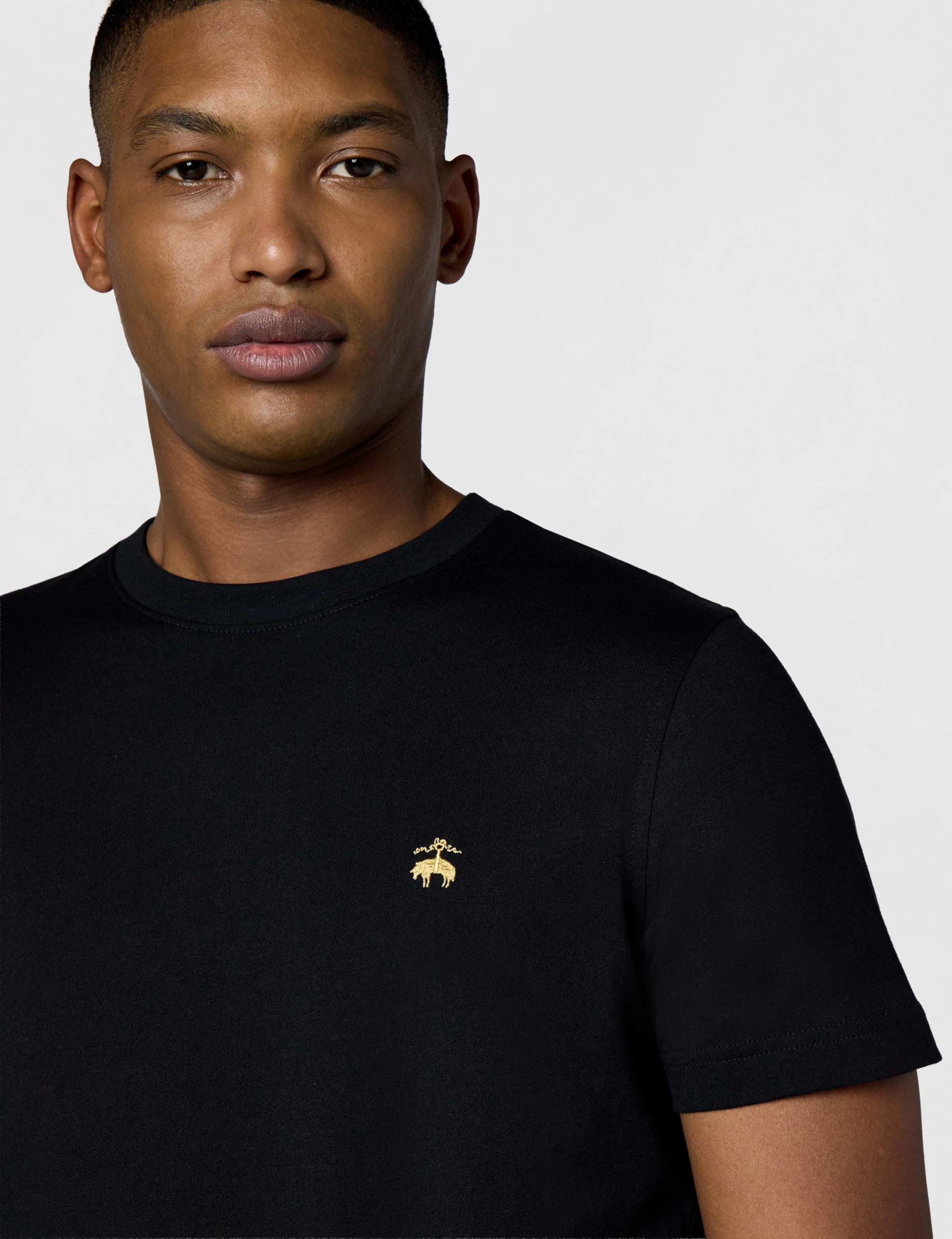 Brooks Brothers Camiseta de Algodón Supima de Manga Corta con Cuello Redondo Camiseta Hombre (Pack de 1)
