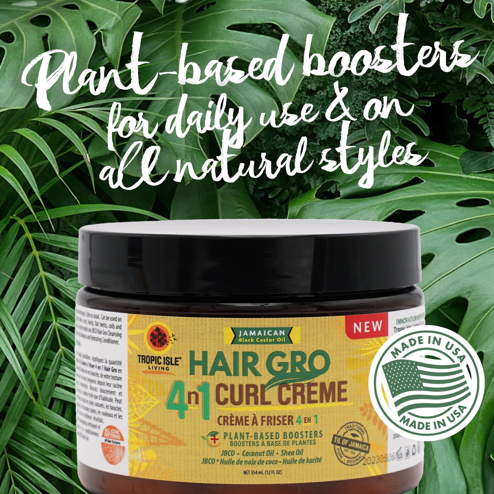 Tropic Isle Living Hair Gro 4n1 Curl Creme 354ml/ 12oz, B0CDNT8SG4, 355 ml (Pack of 1) - Image 4