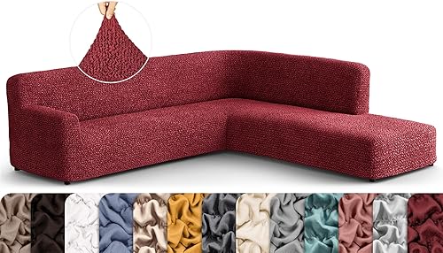 Miniatura 16 de PAULATO BY GA.I.CO. Funda de sofá modular, funda para sofá chaise en forma de L, fundas lavables para sofá esquinero, funda elástica de ajuste