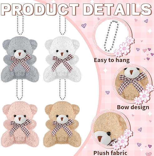 Miniatura 3 de Erweicet 24 piezas de regalos de intercambio de aula para el día de San Valentín para niños, pequeños osos de peluche, animales de peluche,