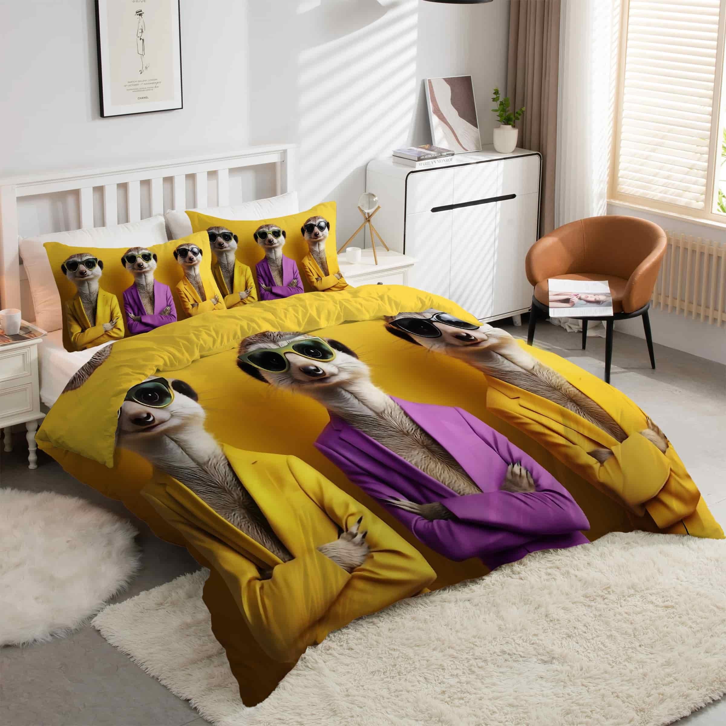 Housse de couette 240 x 260 facile à border avec fermeture éclair