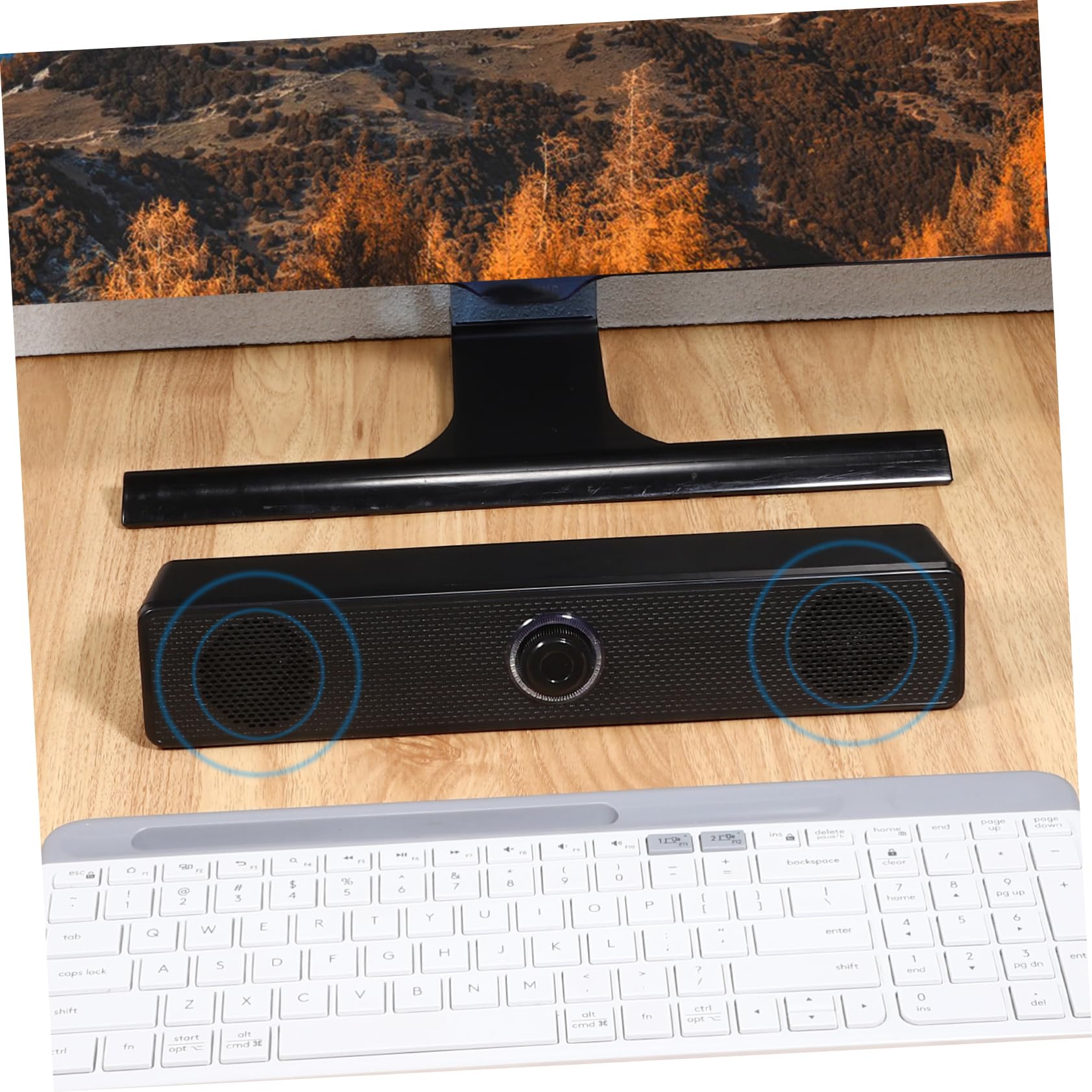 Holibanna Barra de Sonido Subwoofer para PC y TV, Usuario Doméstico, Diseño Compacto y Portátil, Cable USB, Sonido Estéreo de Alta Definición, Compatible Ordenadores y Dispositivos Móviles,