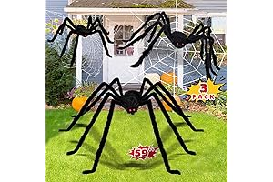 3 Pack Halloween Giant Spider Decorations for Outdoor Decor